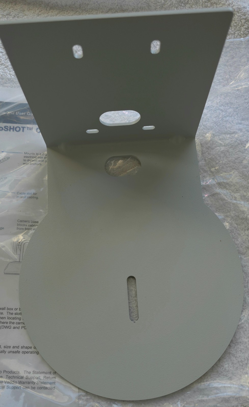 Vaddio Thin Profile Wall Mount for RoboSHOT PTZ /or small speaker. 535-2000-240W
