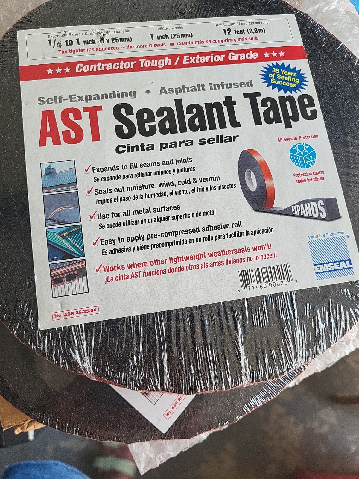 AST Sealant Tape Self expanding, asphalt infused all season protection 1/4 To 1