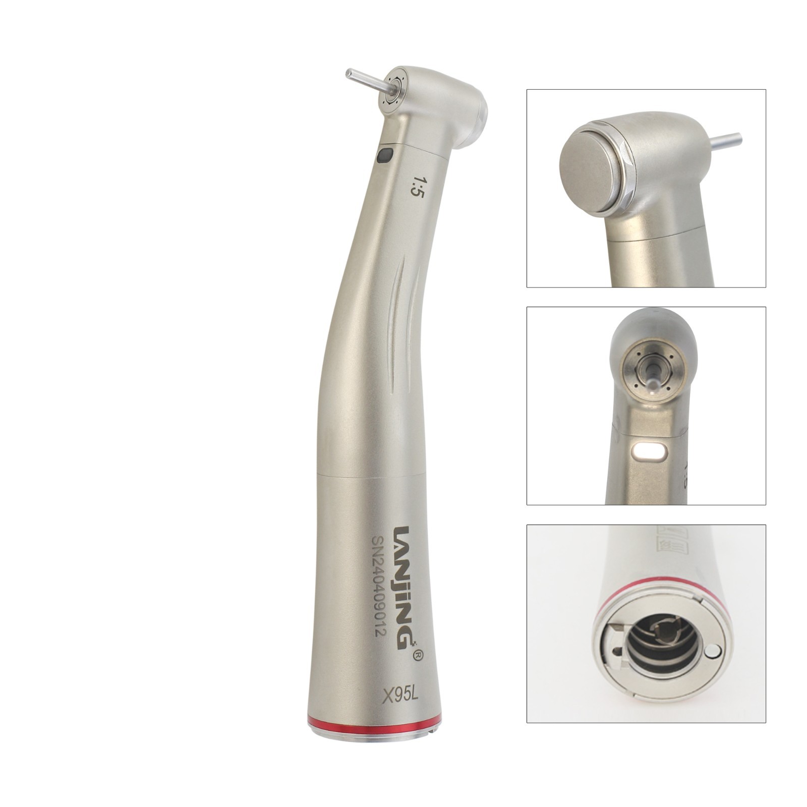 Dental Electric Handpiece 1:5 Fiber Optic Contra Angle MINI Head KaVo LUX M25L