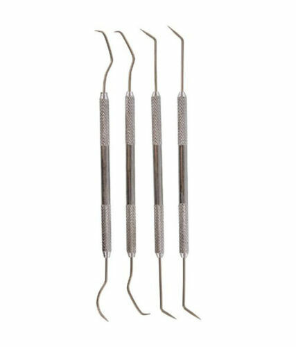 New Stainless Steel 4pc Dental Picks Probe Wax Carver Set # DD310C