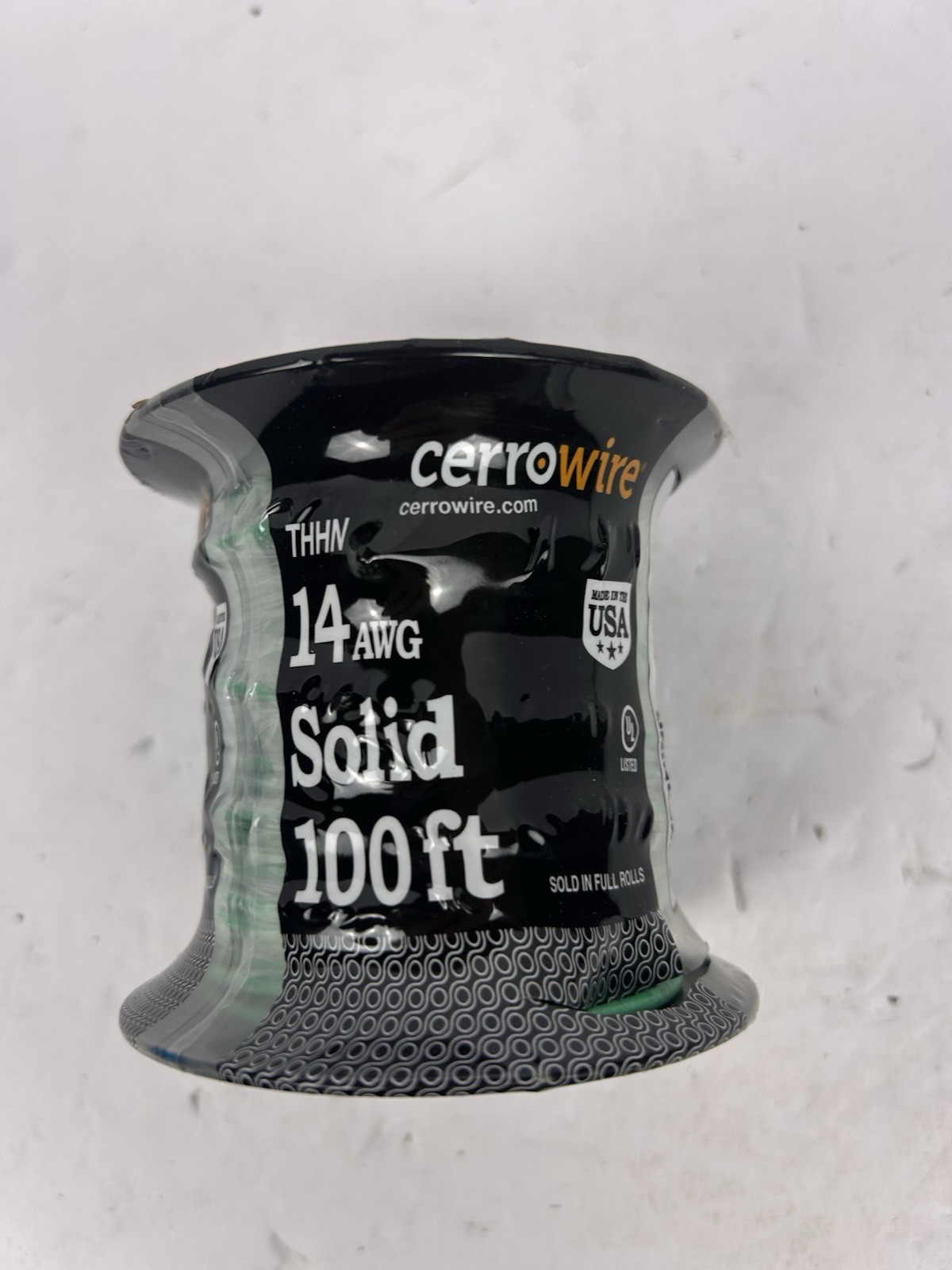Cerrowire 100 FT 14 Gauge THHN Green Solid Copper Wire New