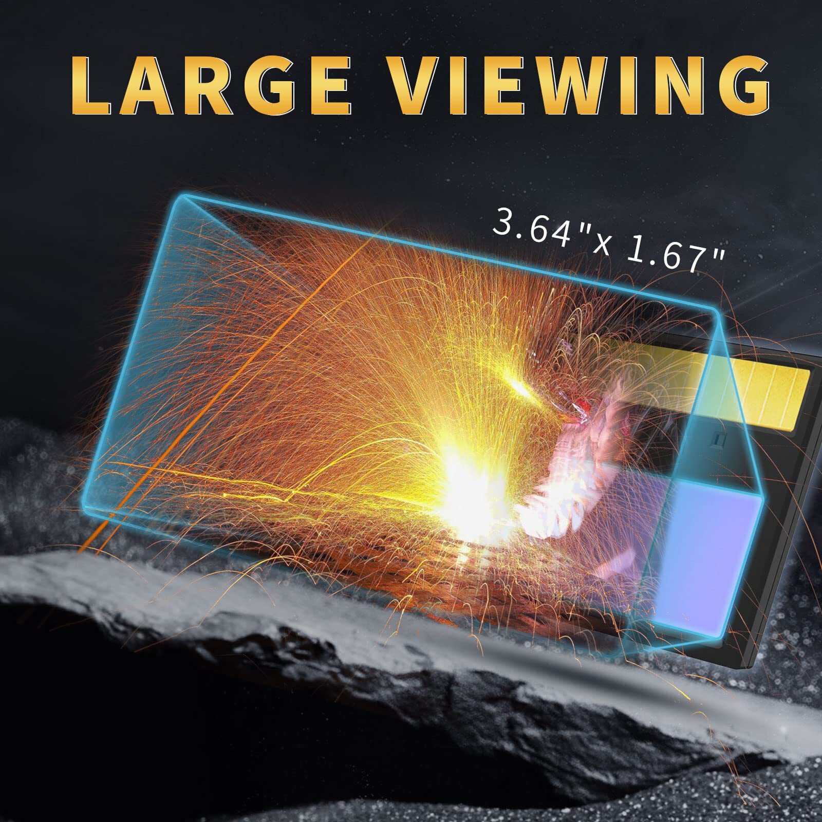 Auto Darkening Welding Lens, 4.33″x3.54″ True Color Solar Replacement Filter