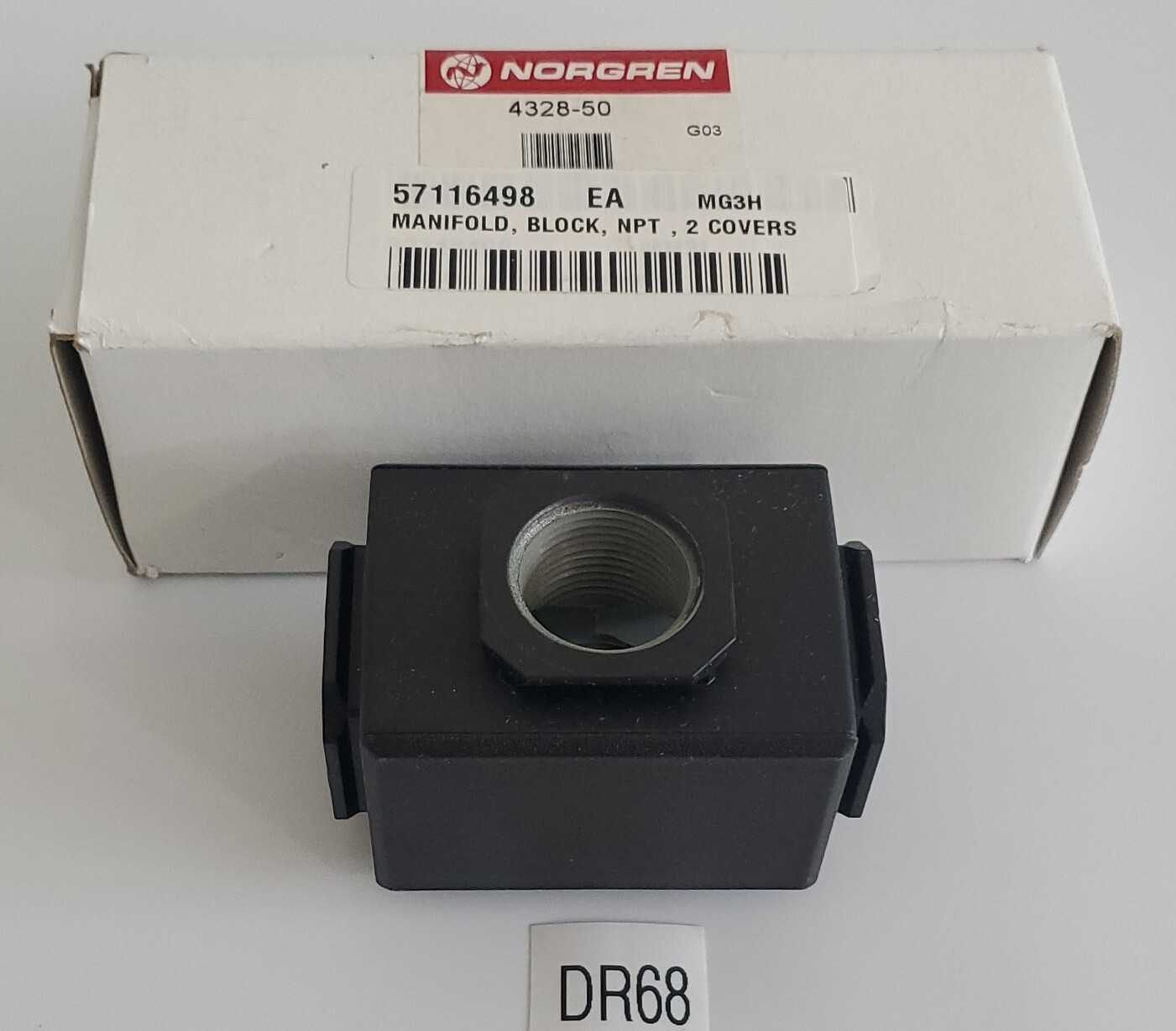 *NEW IN BOX* Norgren 4328-50 2 Covers Manifold Block + Warranty!