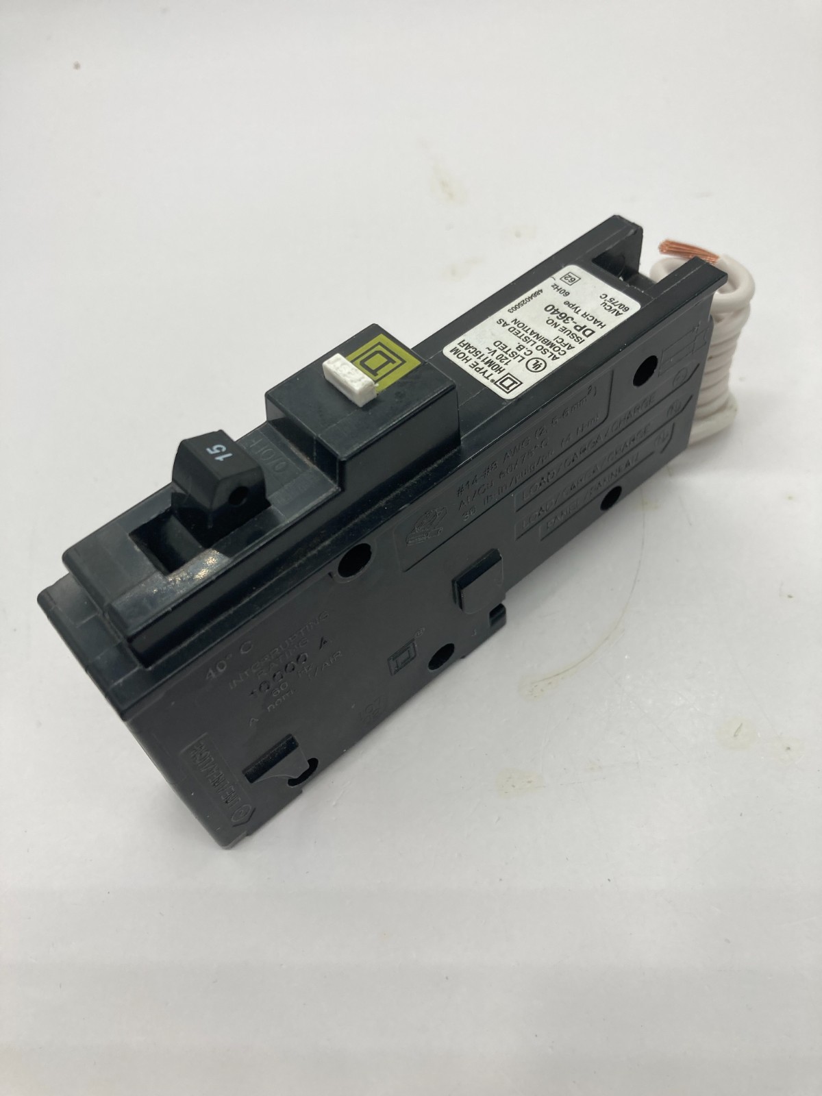 Homeline HOM115CAFI 15Amp 1 Pole 120V Plug On CAFI Combination Arc Fault Breaker