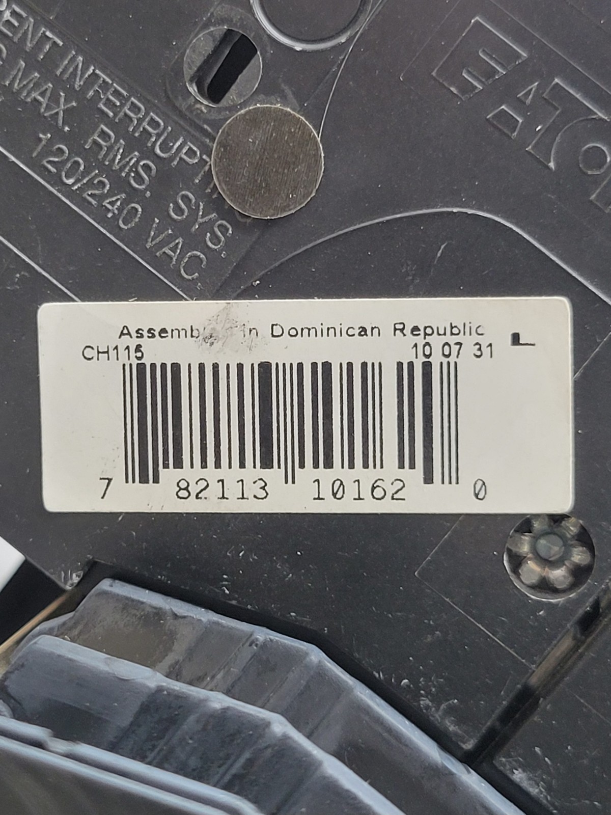 Eaton CH12L125B Main Load Center w Breakers 125A 120/240V 12Cir 1PH 25KA Type 1