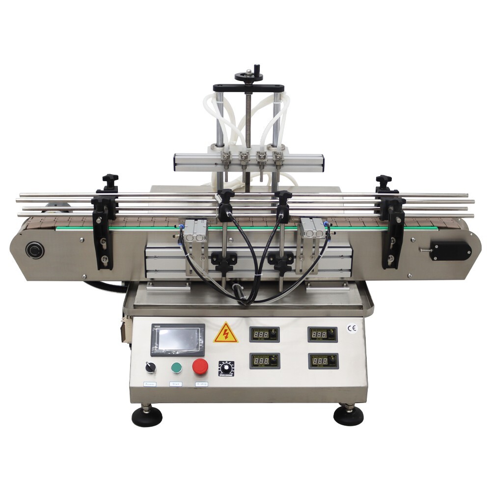 Desktop Four Head Magnetic Pump Filling Machine 4-30Bottles/min 8mm Nozzle