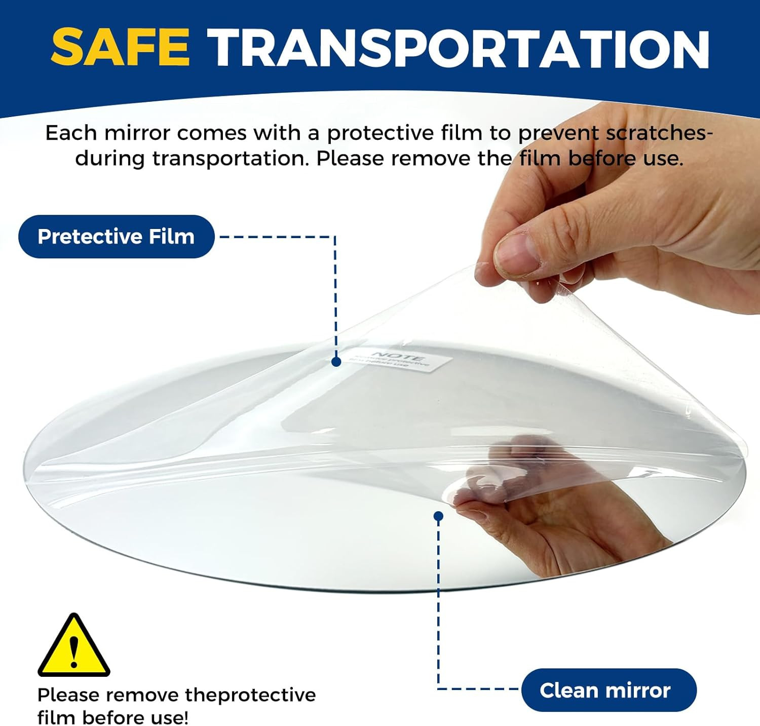 Acrylic Convex Mirror 80° Adjustable Wide-Angle Indoor Security Mirror Suitable