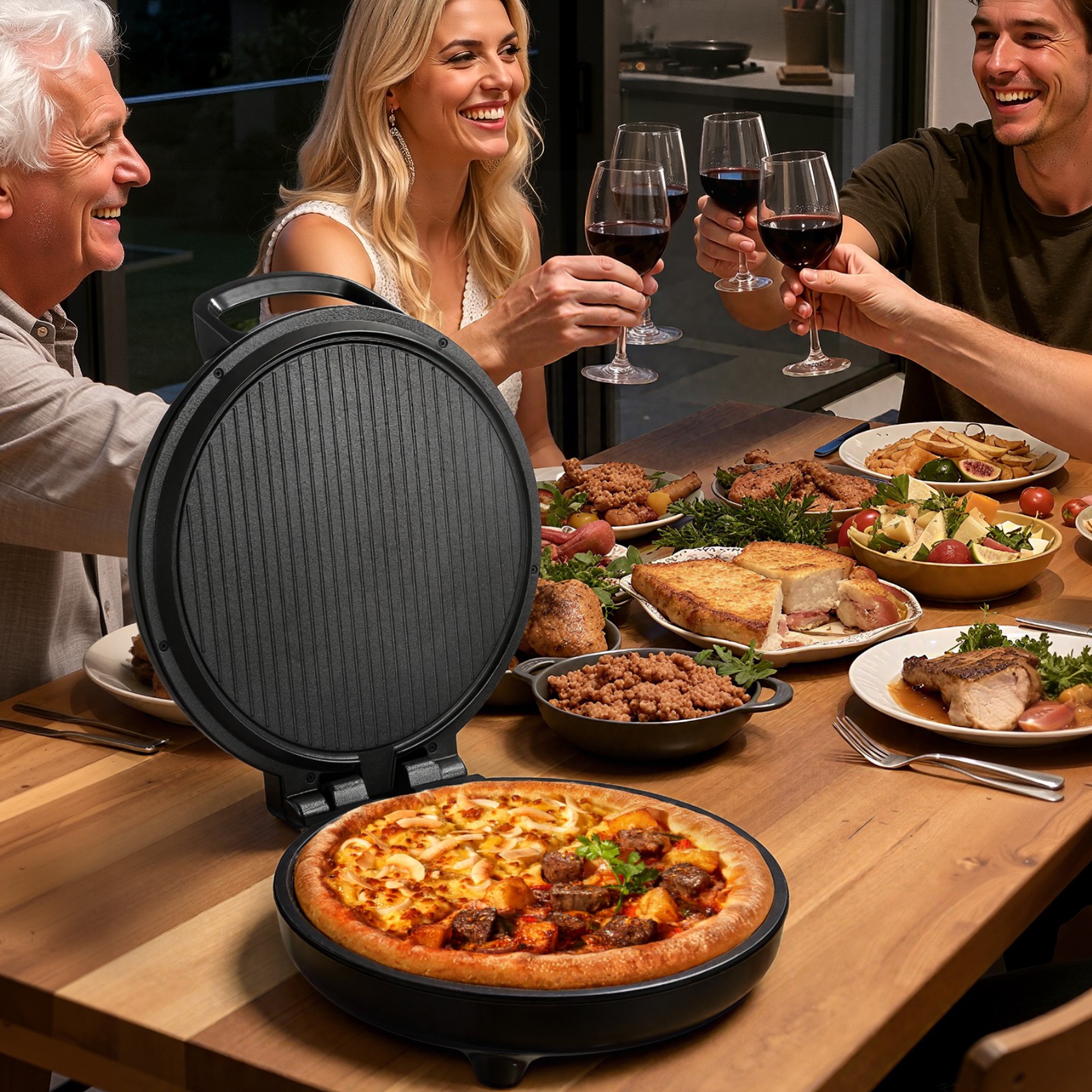 VEVOR Pizza Oven 12 in Portable Electric Pizza Maker 1200W for Pizza & Barbecue