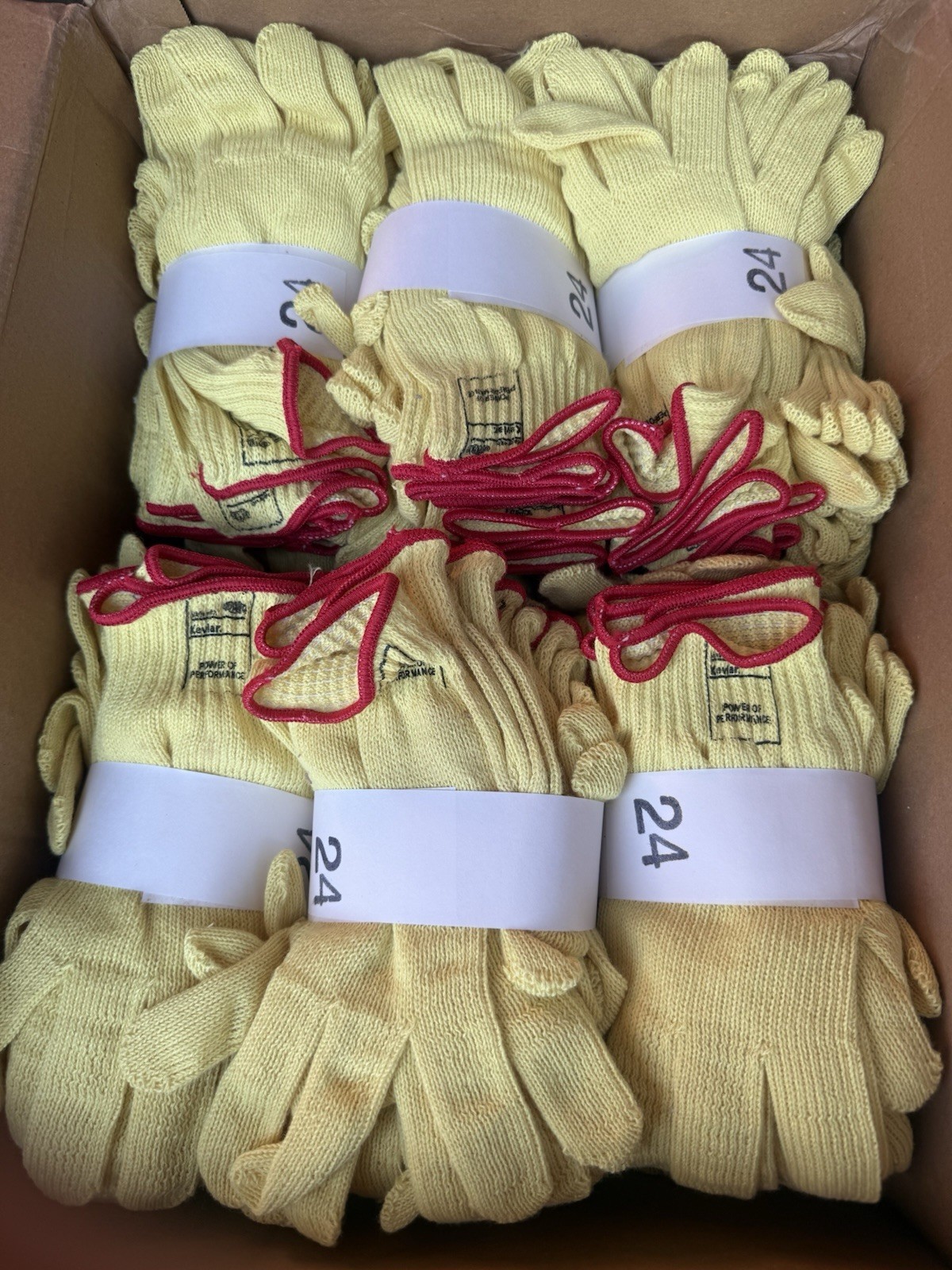Dupont 12 Pairs Kevlar Knit Gloves Size Large Made In USA 4817Q-L 12 Qty Gloves