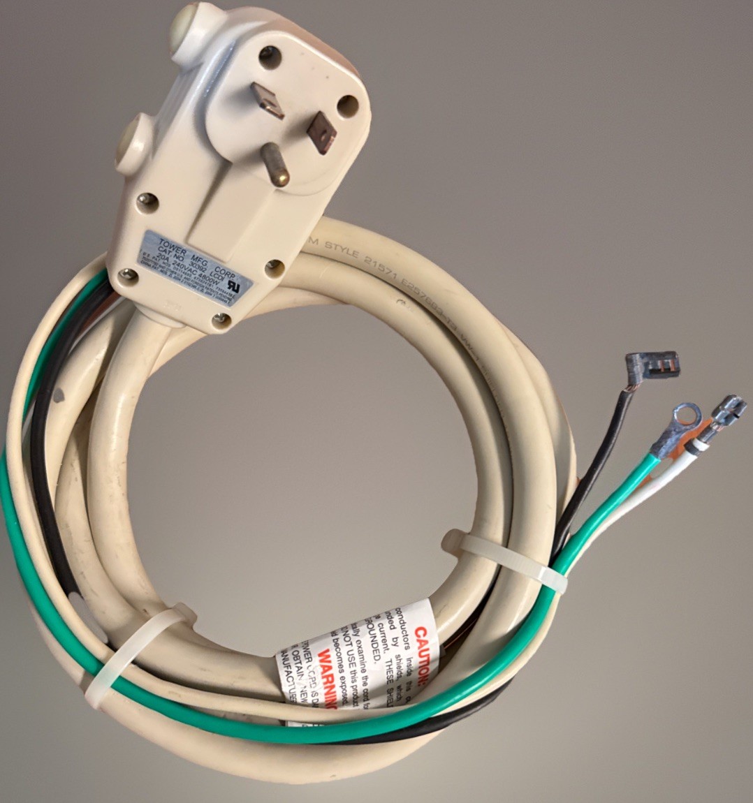 Amana PTAC Power Cord 20A 240V LCDI GFI Tower 30392 Air Conditioner Cord