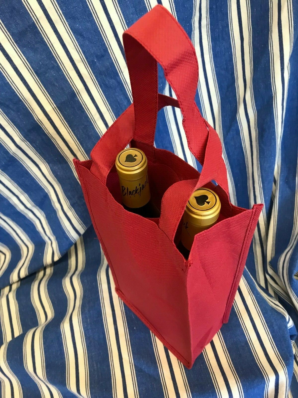 Bottle Wine Tote/ W/Handles By Ariel Non Woven Polypropylene Lot Of 8