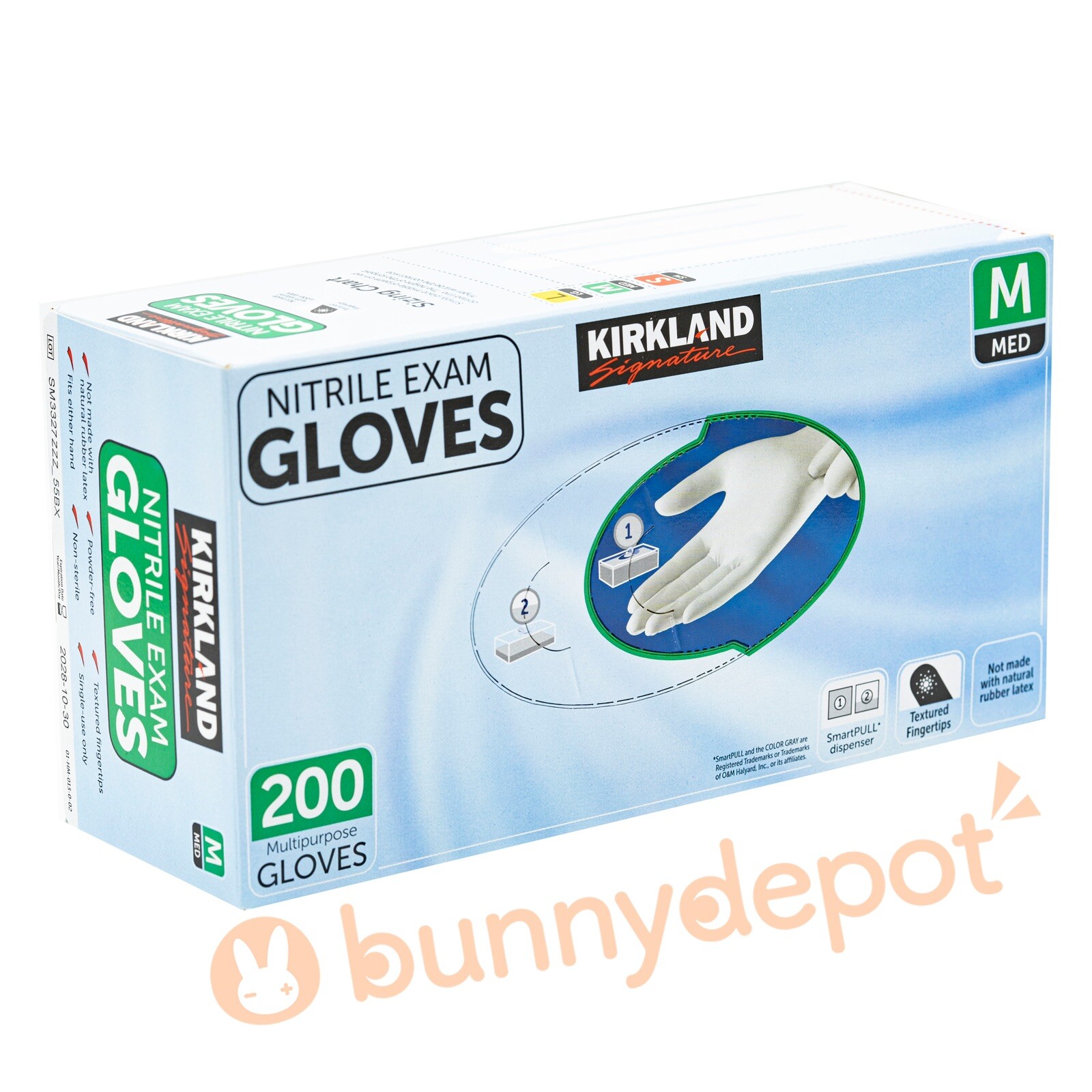 Kirkland Signature Nitrile Powder Free Dental Patient Exam Glove Medium 200 NEW