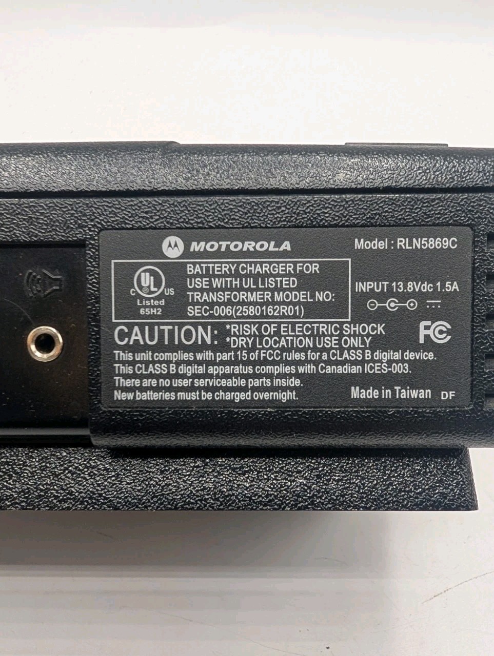 Motorola Minitor V Pager Amplified Charger RLN5869C