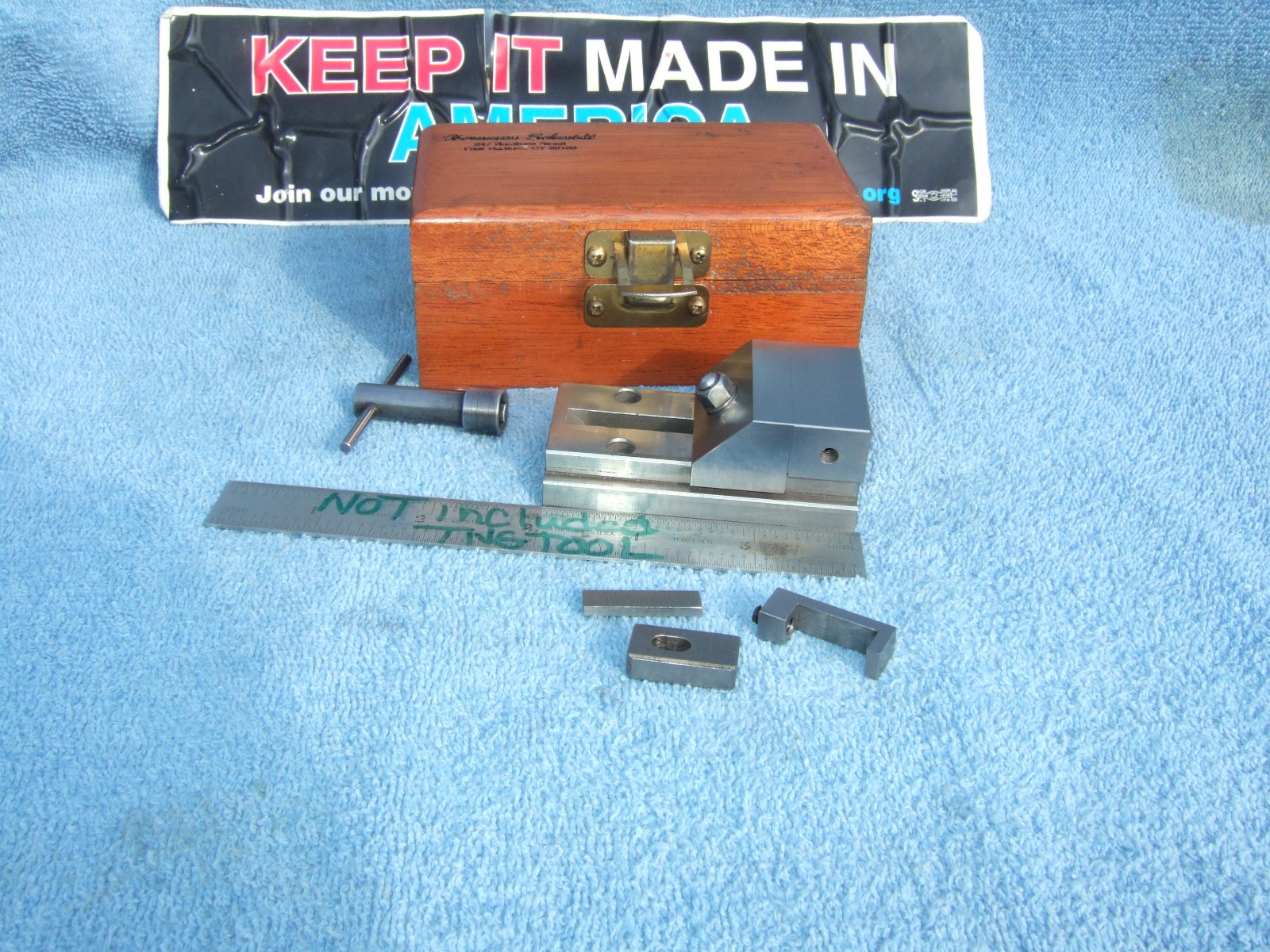 HERMANN SCHMIDT USED 2b GRIND VISE V0-1-1/2a TOOLMAKER MACHINIST CASEw/WRENCH