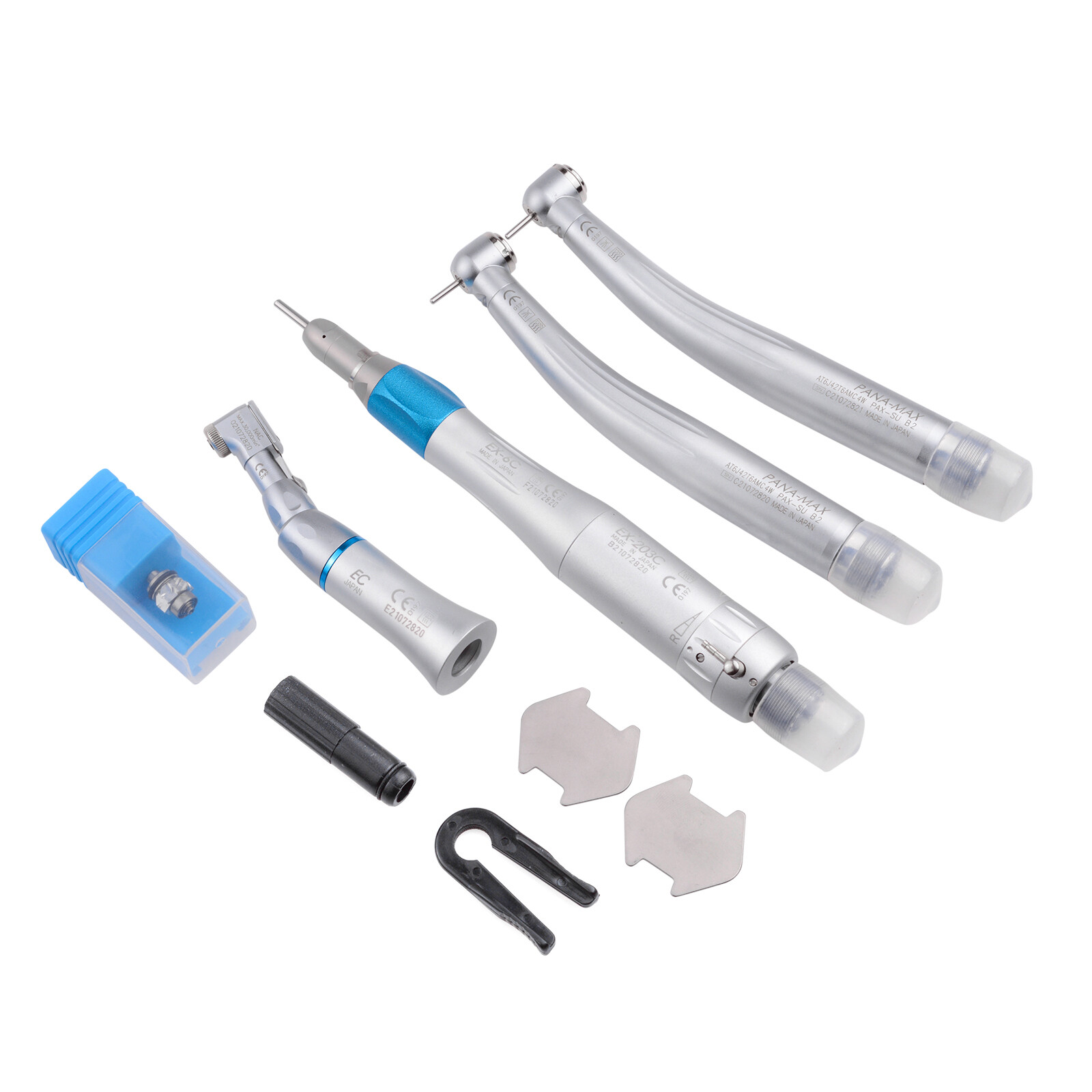 Dental Air Turbine LED High Speed Handpiece + Low Speed Handpiece Kit 2H US