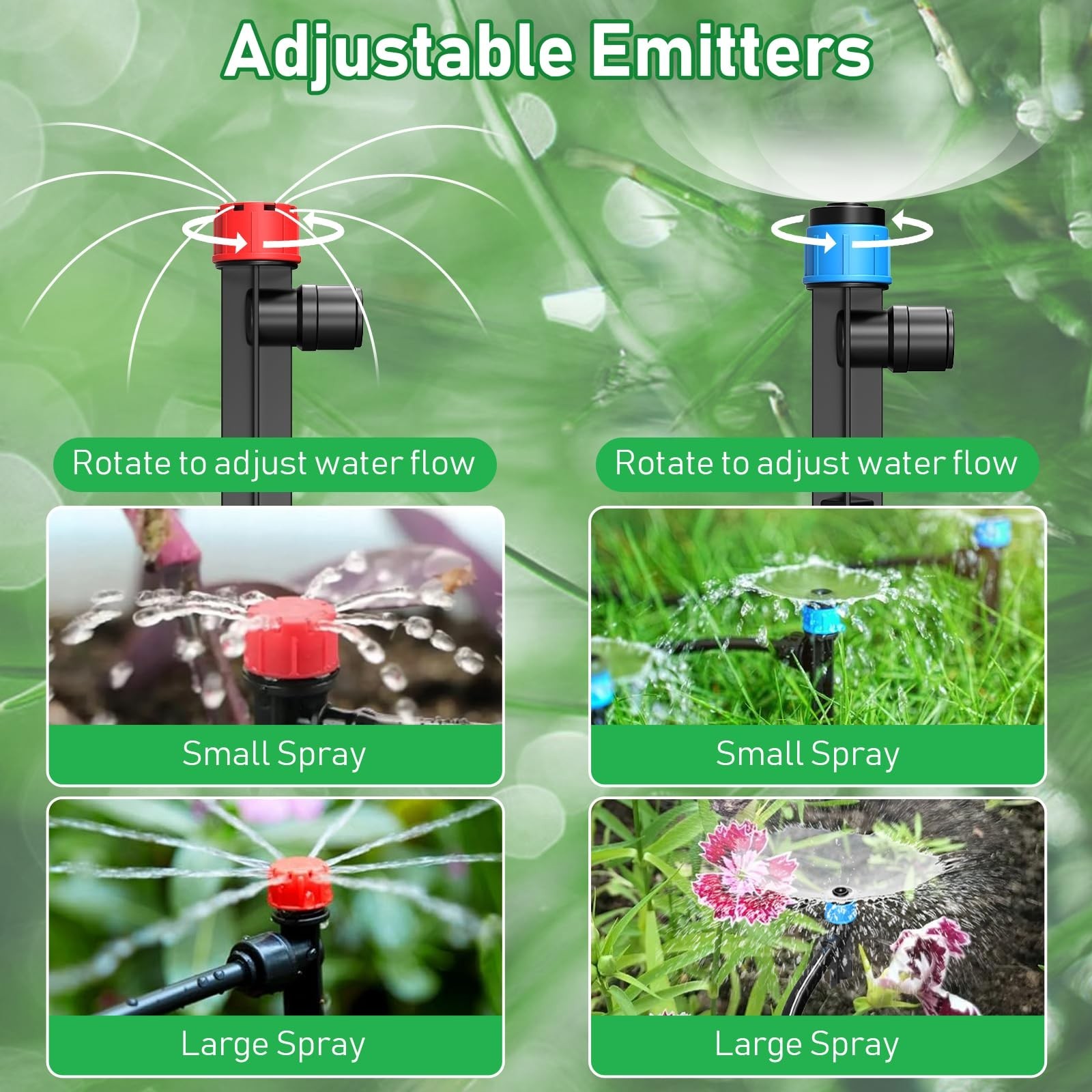 246FT Drip Irrigation System, Automatic Drip Irrigation Kit with 1/2″ Main Tu…