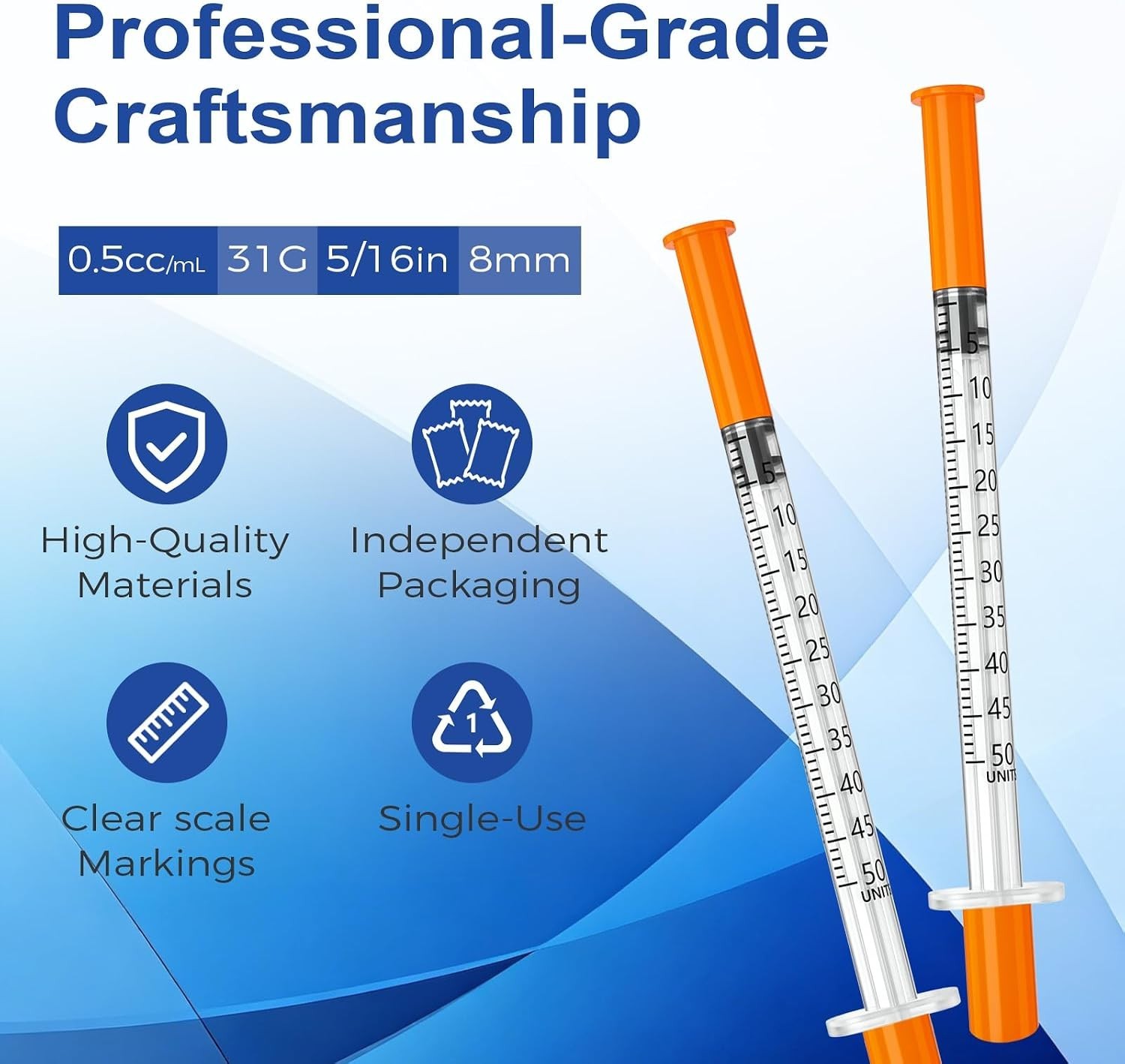 Pack of 25 – 0.5mL Precision Fluid Applicators, Individually Wrapped for Hygiene