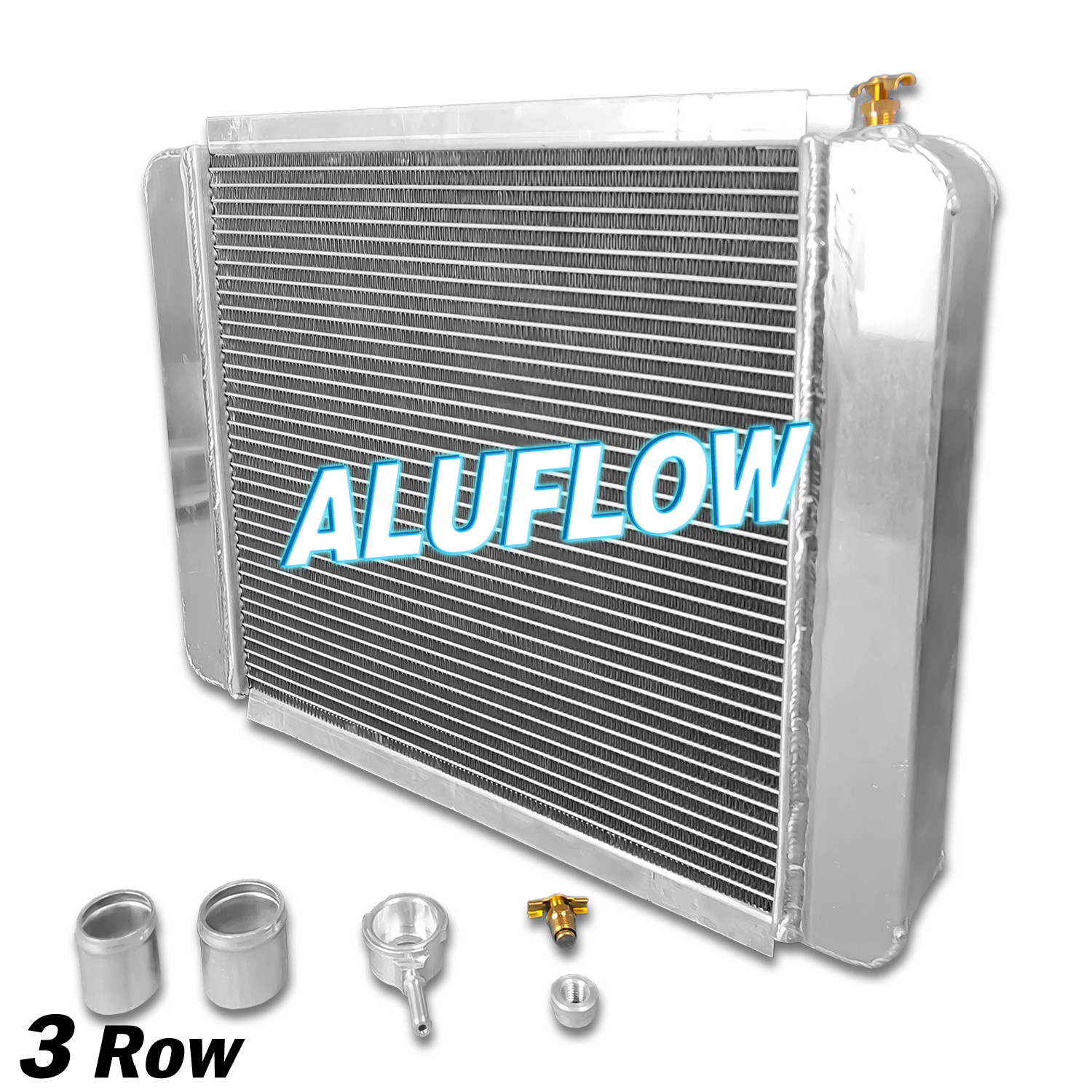 209663B 24″ x 16″ Overall Universal Custom Performance Radiator Kit All Aluminum