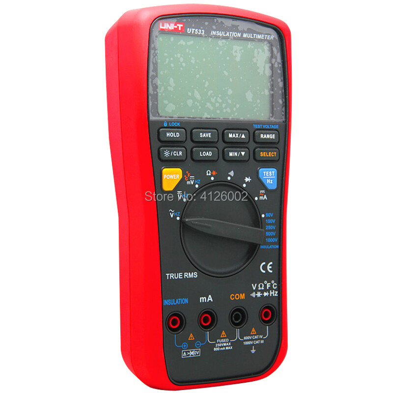 UNI-T UT533 Megger Digtal Multimeter Insulation Resistance Tester True RMS 2.0GΩ