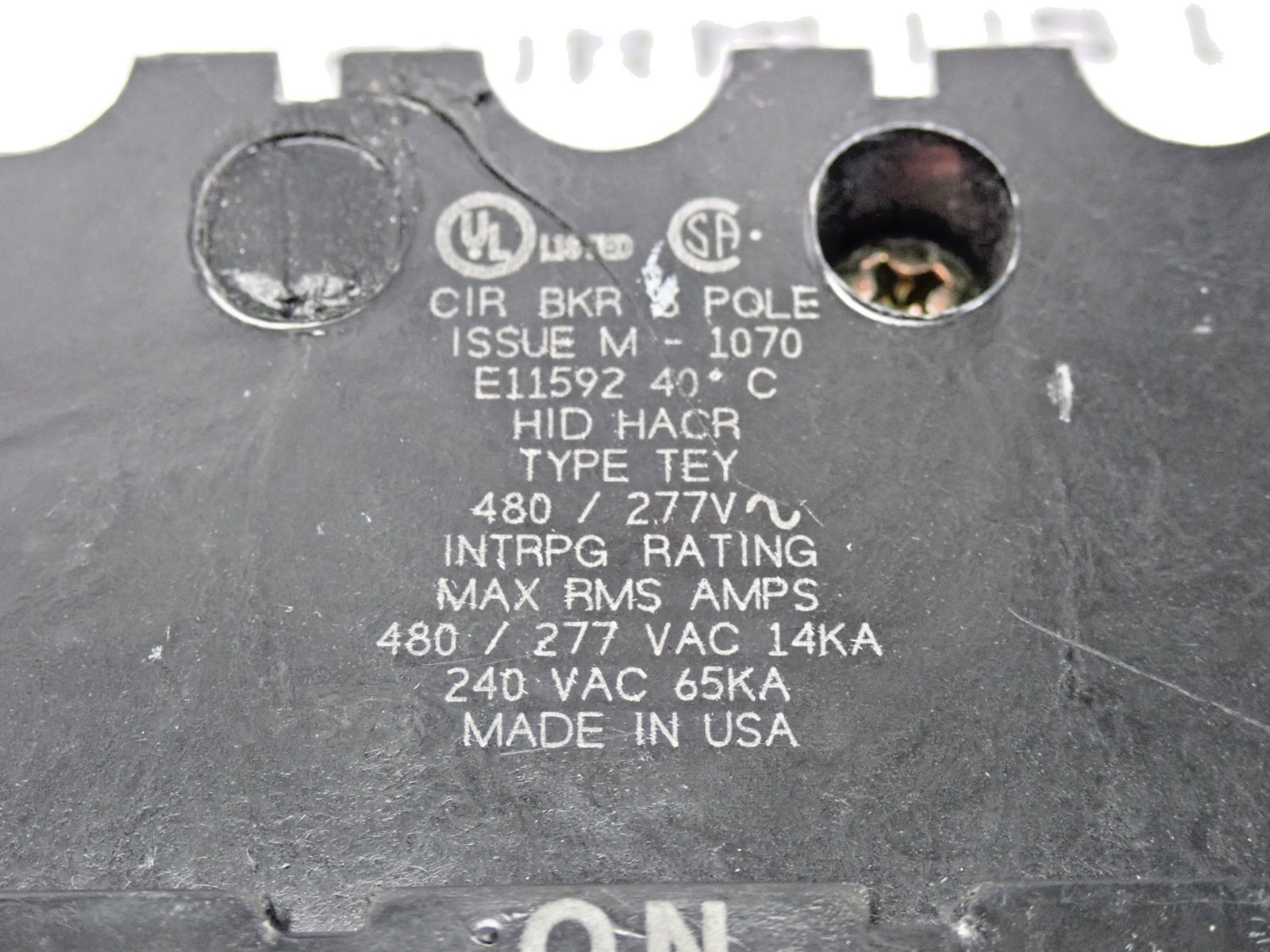 GE TEY330 30 Amp 3 Pole 480/277V TEY Circuit Breaker New Take Out