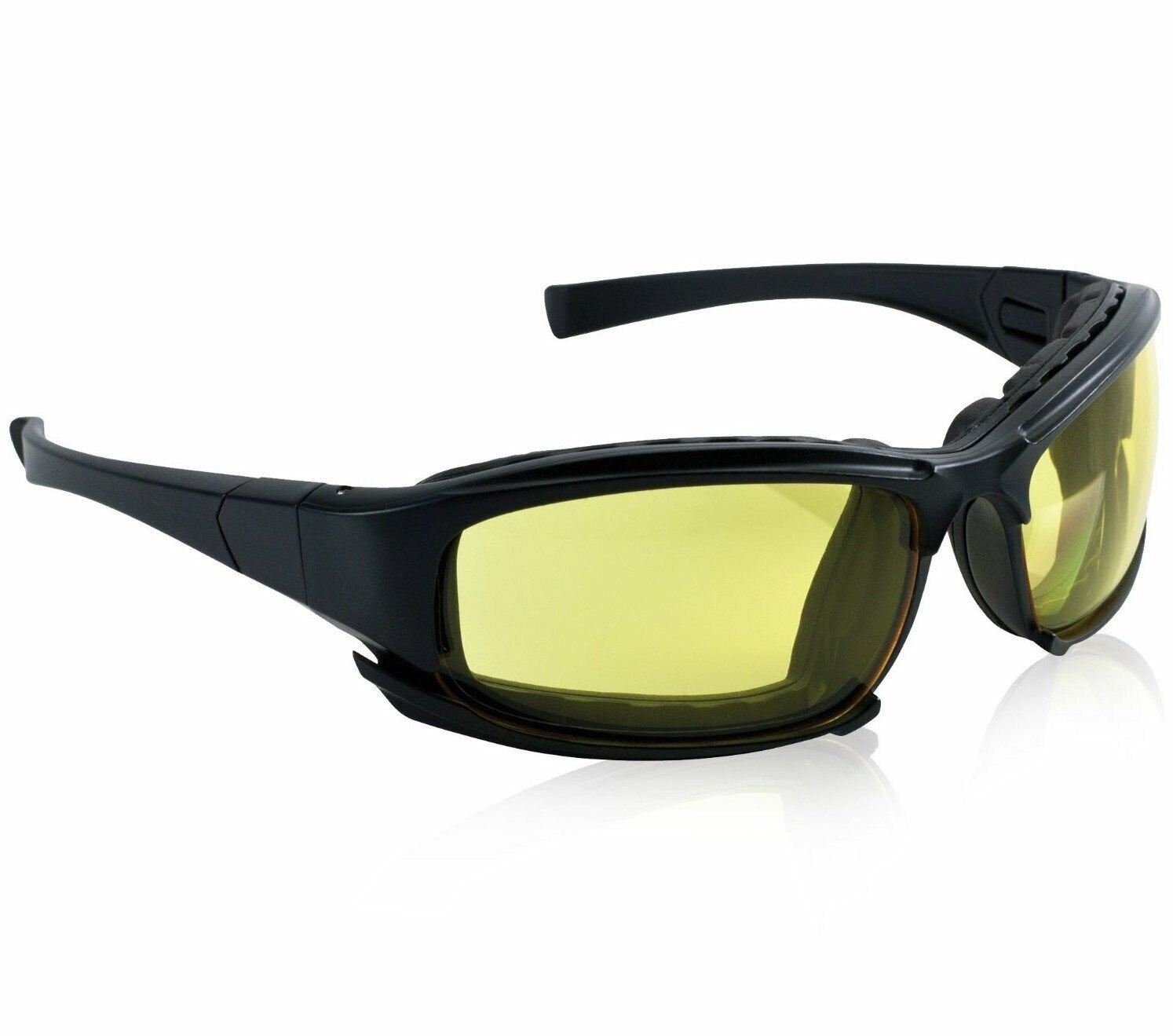 (3-PAIR) JACKSON SAFETY GLASSES AMBER ANTI FOG LENS CUSHION LINING W/ HEAD STRAP