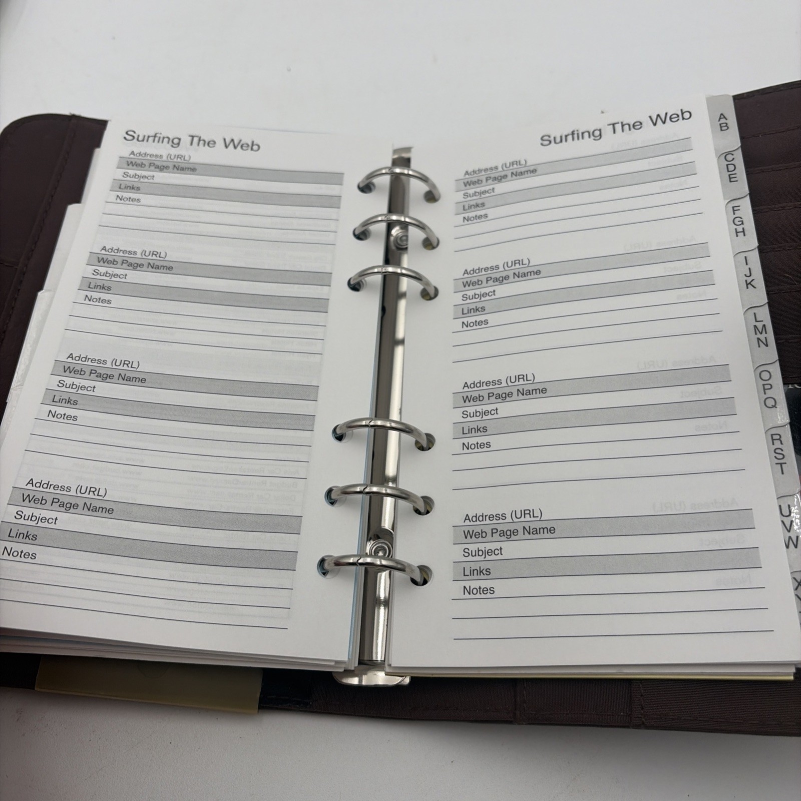 Mundi Mundex Daily Planner Organizer with Card Slots leather like Brown 6 ring