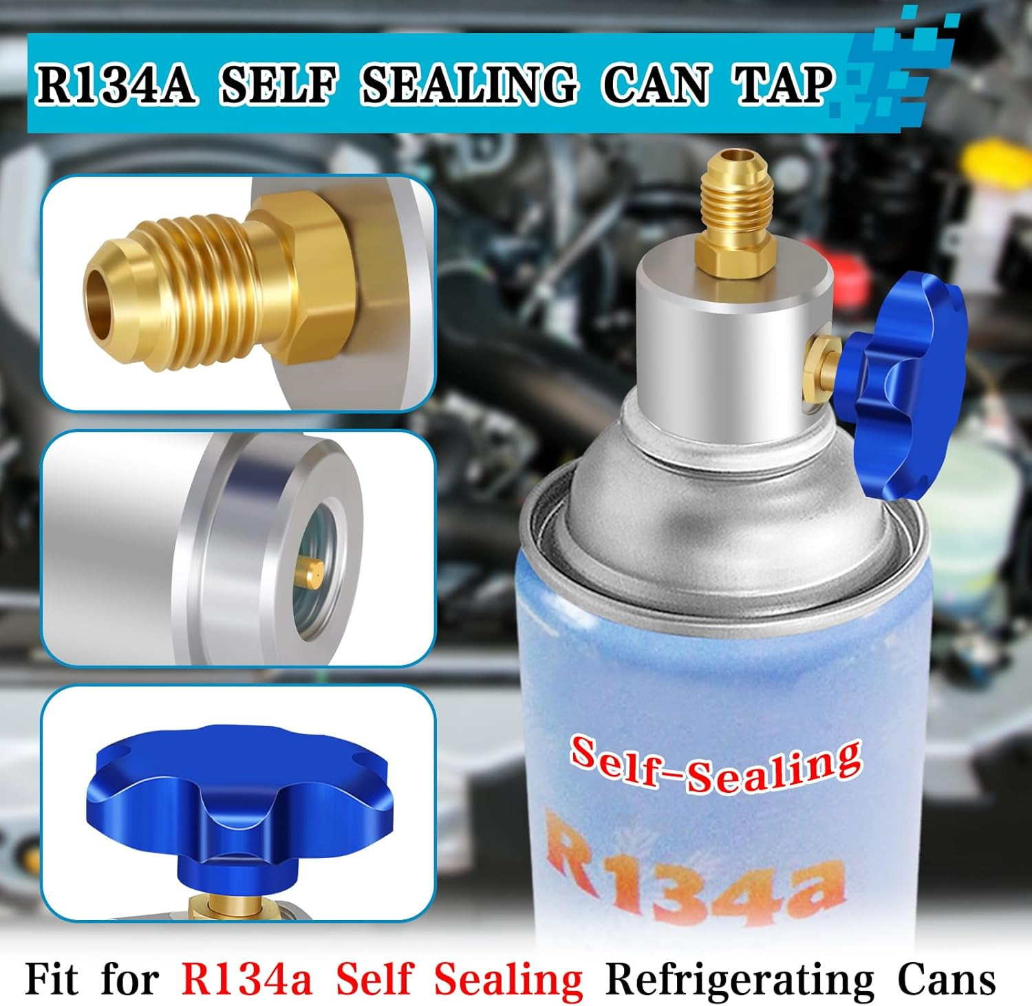 Self Sealing R134A Can Tap Valve Refrigerant Dispenser with Tank Adapter for …