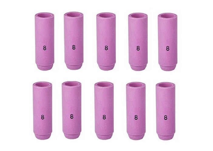 TIG Ceramic Cup 10N46 #8 Welding ALUMINA Nozzle 1/2″ Fits TIG 17, 18, 26 Qty 10