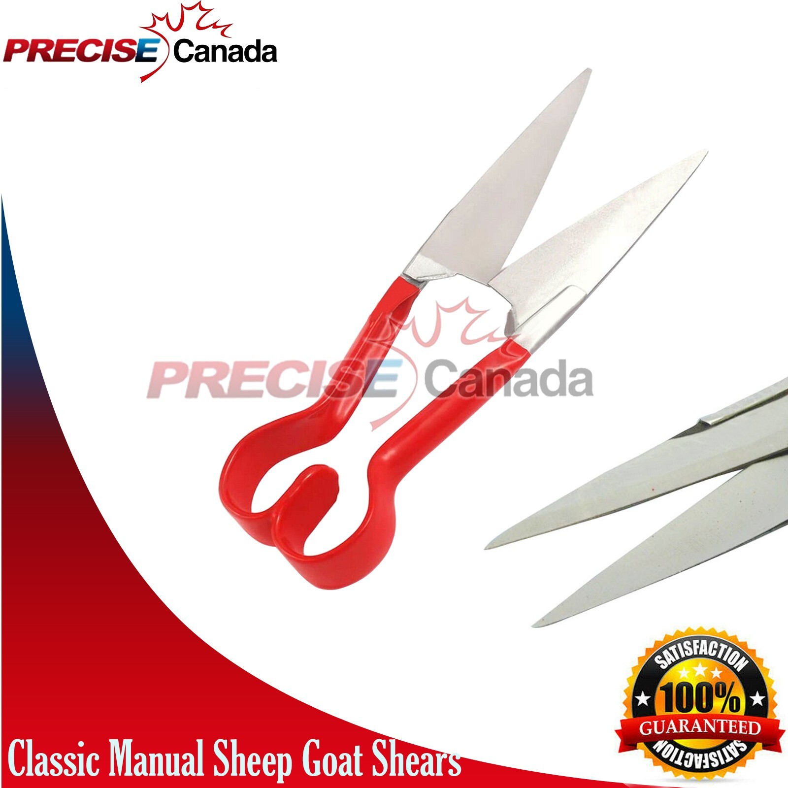 Classic Manual Sheep Goat Shears Veterinary Instrument Sharp Blade Color Red