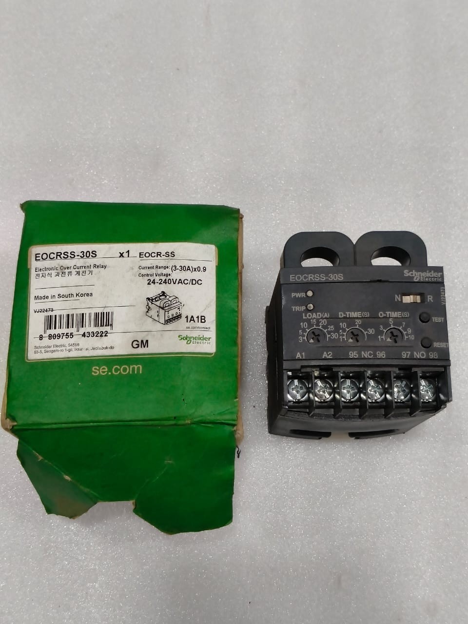 SCHNEIDER ELECTRIC EOCRSS-30S 3-30AMP ELECTRONIC OVECURRENT RELAY EOCRSS30S FREE