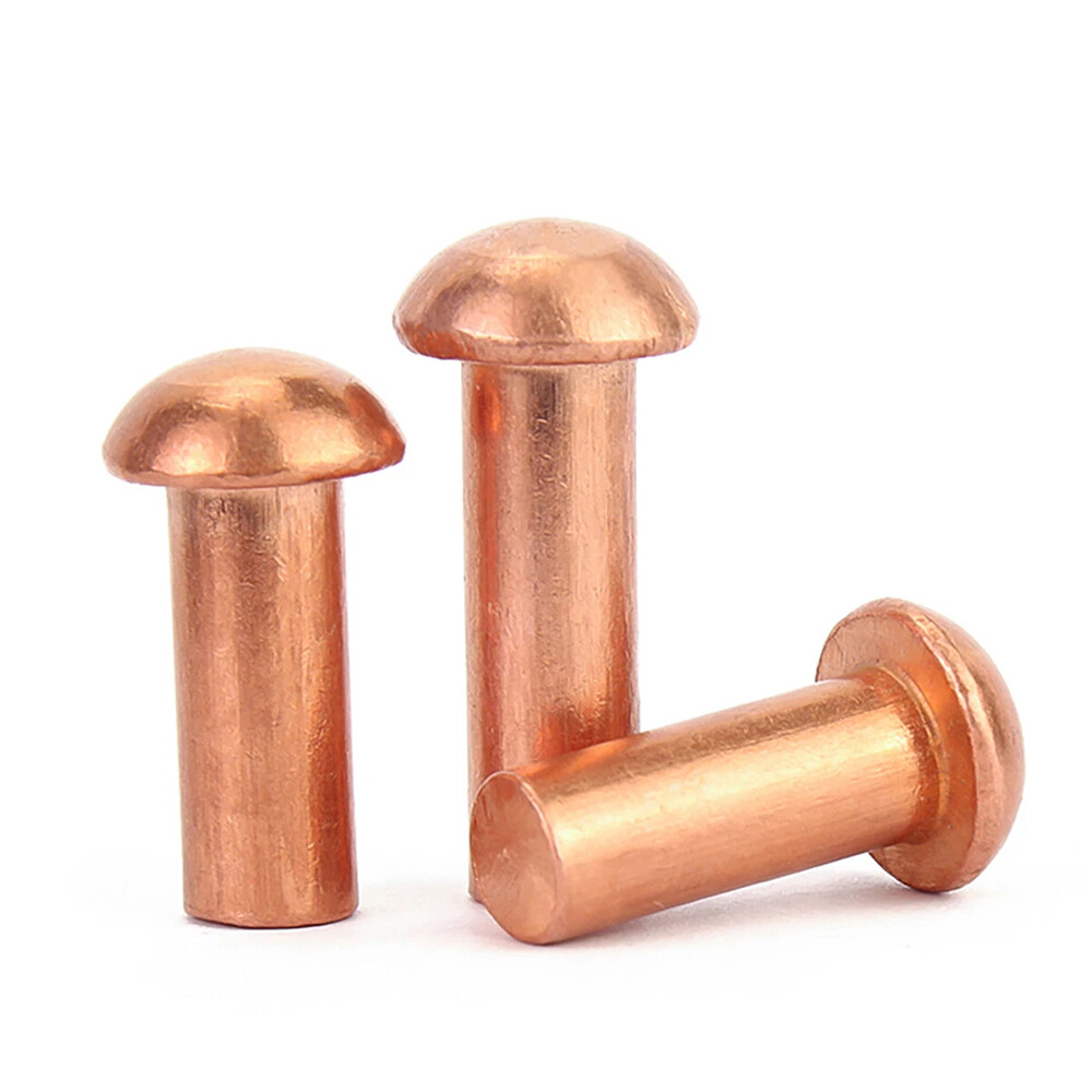 M1.5 M2 M2.5 M3 M4-M8 Solid Copper Round Pan Head Rivets Nut Hammer Rivet DIN660
