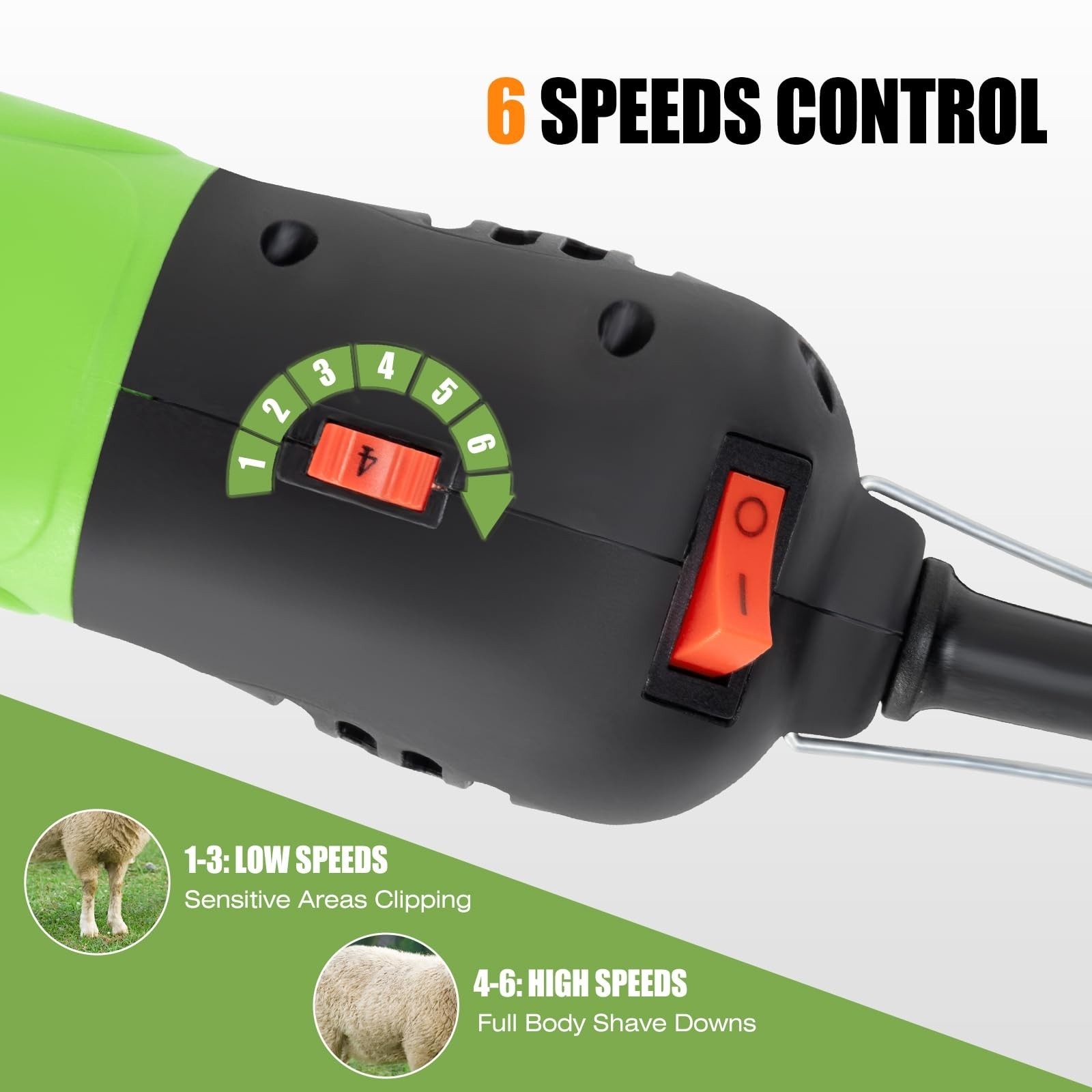 TAKEKIT Sheep Shears, 500W Professional Heavy Duty Sheep Clippers for Groomin…