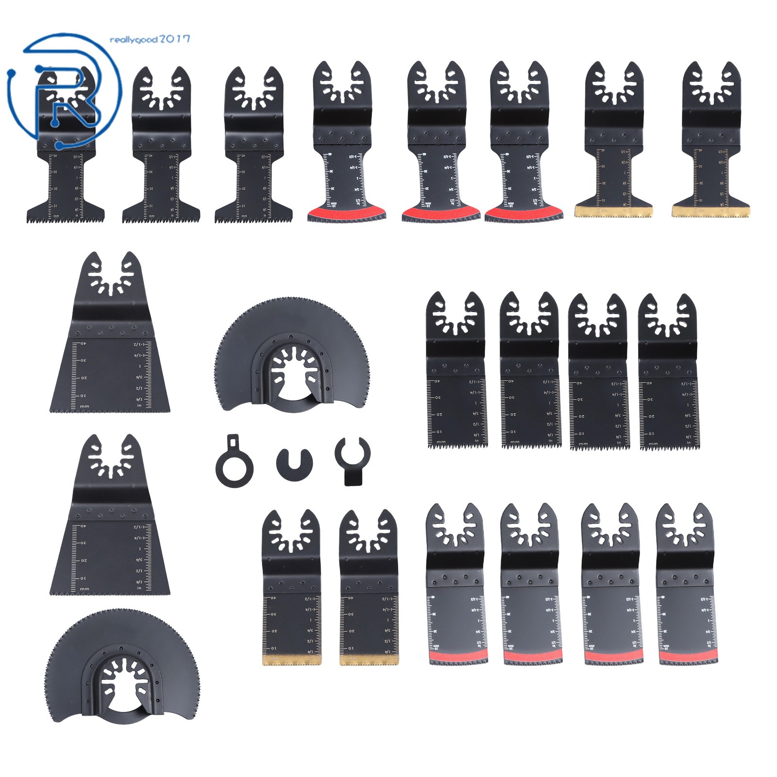 25Pcs Oscillating Tool Multi Tool Bi-metal Saw Blades Fit For Wood with Nails