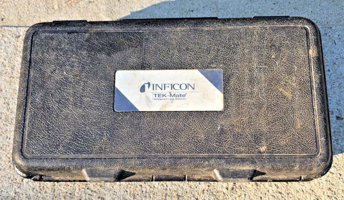 INFICON TEK-Mate Refrigerant Leak Detector Kit Case Manual Flexible Probe Used