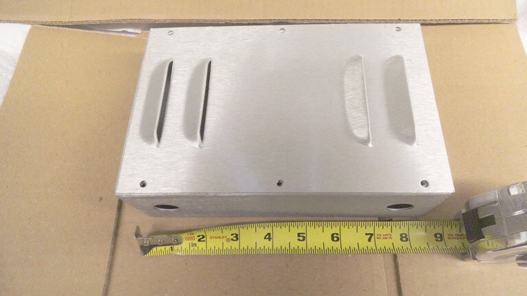 Aluminum electrical enclosure, vented, 8-1/2″ x 5-1/2″ x 2-1/2″, nos