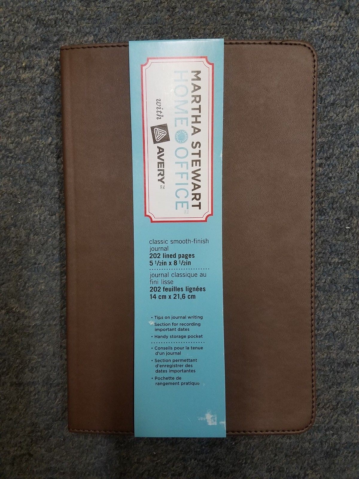 Martha Stewart Classic Smooth Finish Journal 14851 202 Lined pgs 5 1/2″ x 8 1/2″