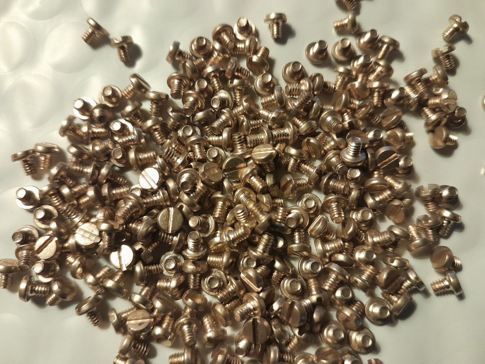 #2-56 X 1/8″ Machine Screws, Pan Head, Slotted, Solid Brass, SELECT QTY