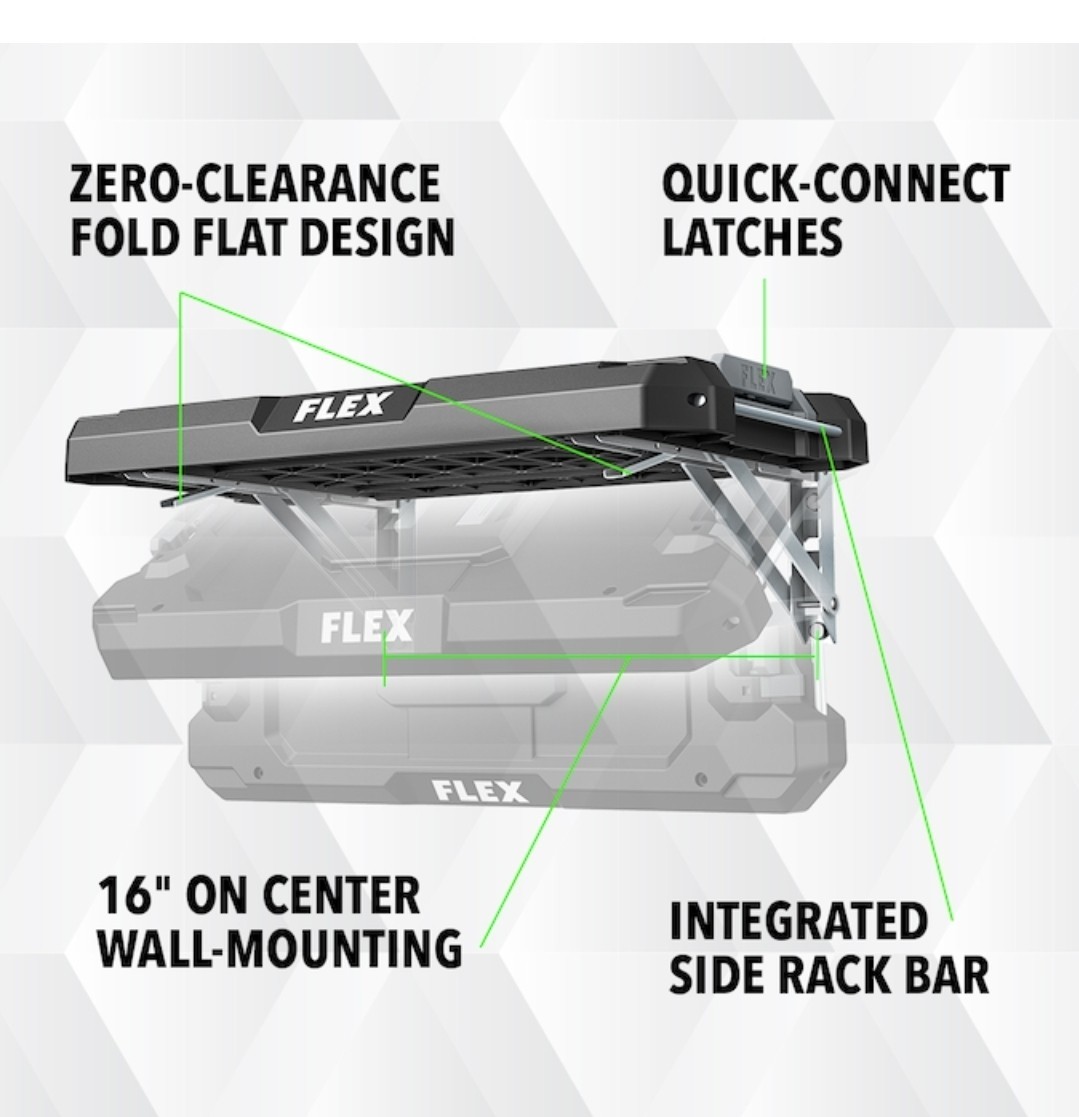 FLEX Stack Pack Zero Clearance Folding Rack Shelf FS1502 – NEW