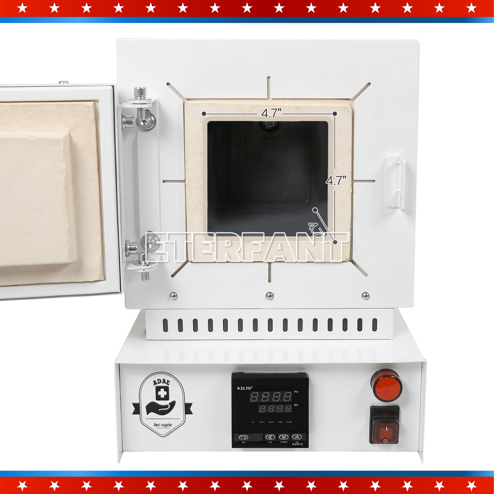 2000W/3000W Dental Lab Burnout Oven 1100℃ High Temperature Fiber Ceramic Furnace