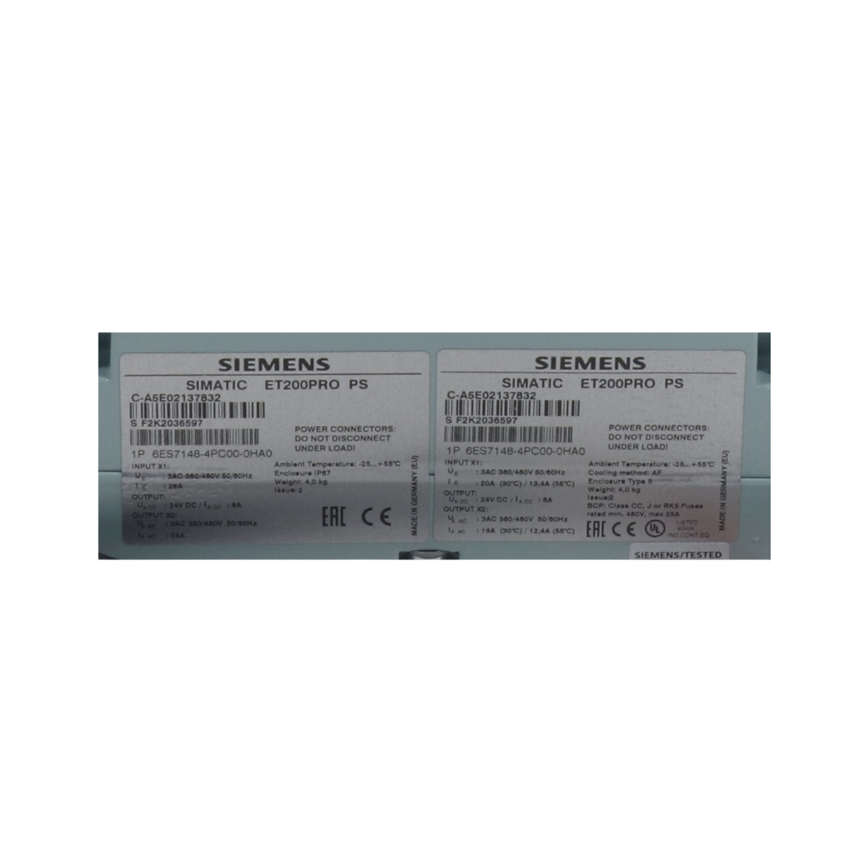Siemens 6ES7148-4PC00-0HA0 SIMATIC ET200pro Power Supply New NFP