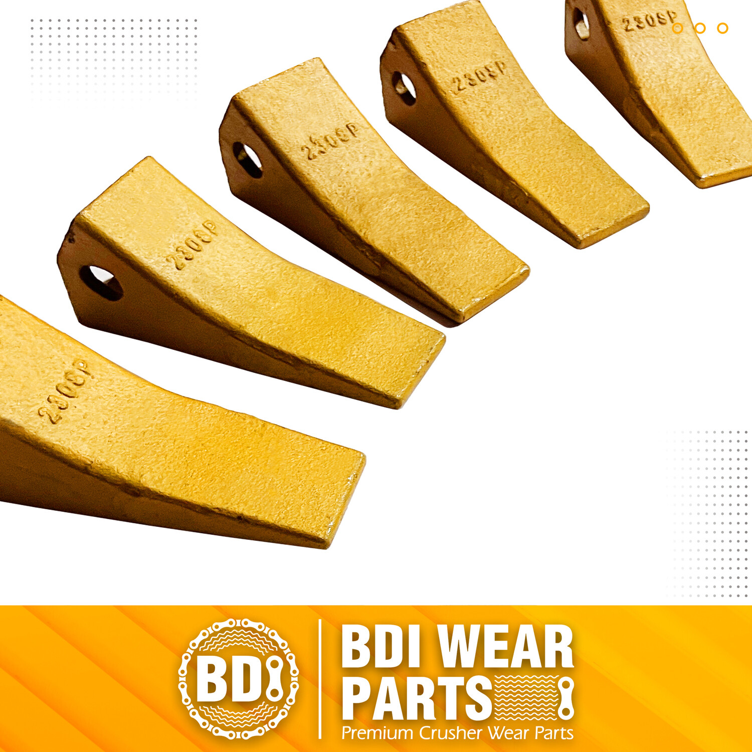 230SP Bucket Teeth (5 Pack) Cast or Forged + 23FP Pins 230CSP Fit Deere Case JCB