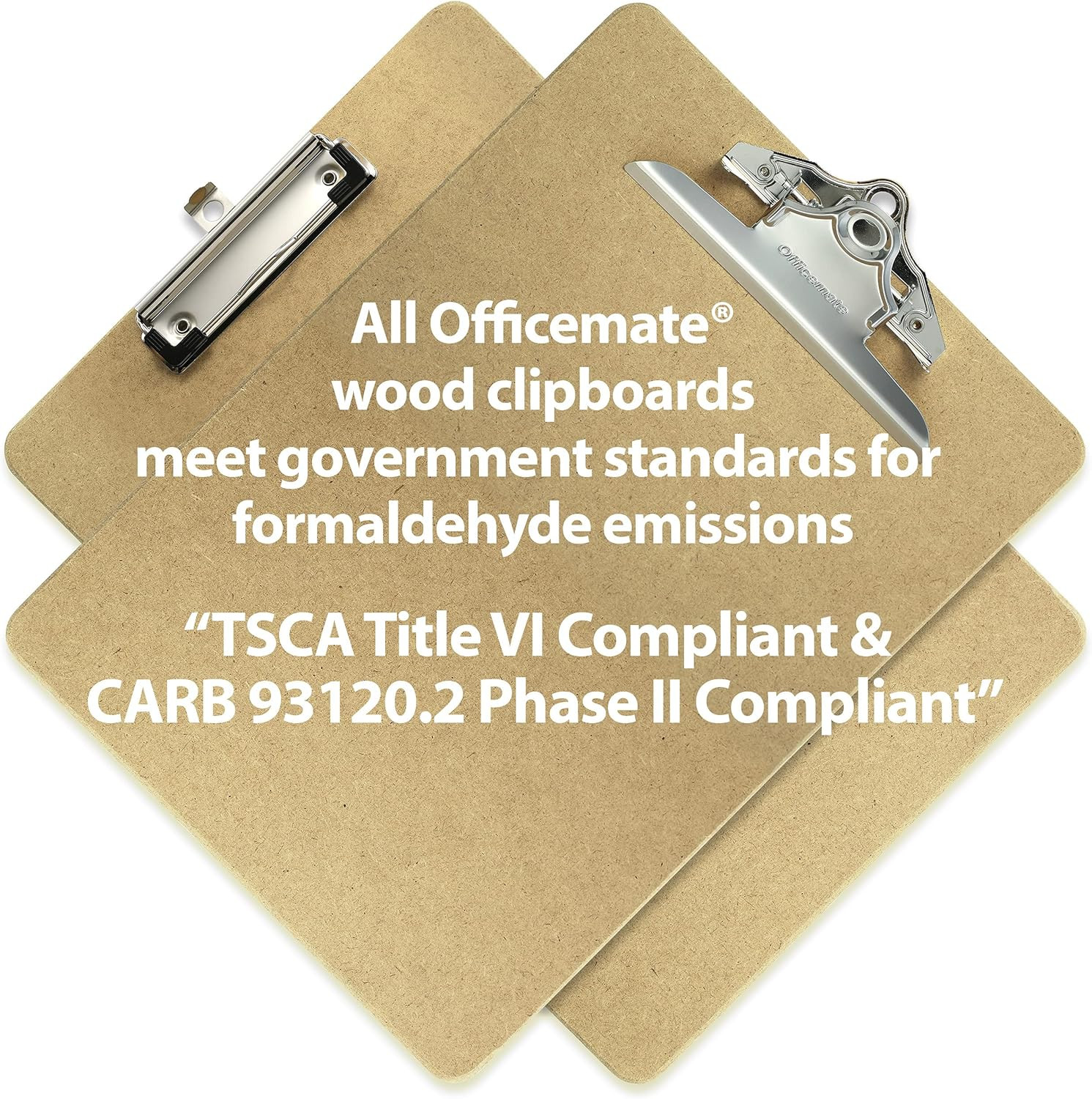 Recycled Wood Clipboard, Letter Size, 9″ X 12.5″ with 6″ Clip, 3 Pack (83133),Br