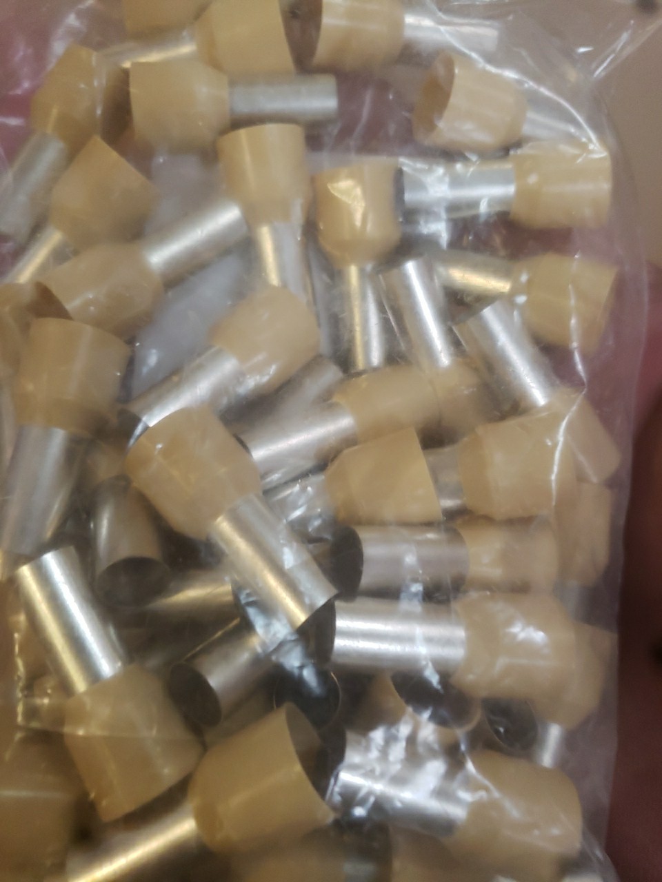 Lot of 50 WEIDMULLER 2AWG INSULATED FERRULE H 35.0/30 INS BEIGE 0317200000