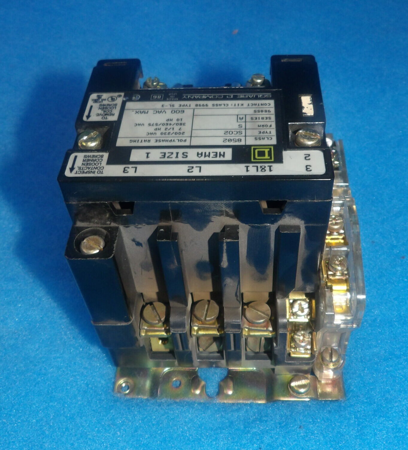Square D 8502 SCO2 Form S Series A Nema Size 1 10HP Contactor + 1 Year Warranty