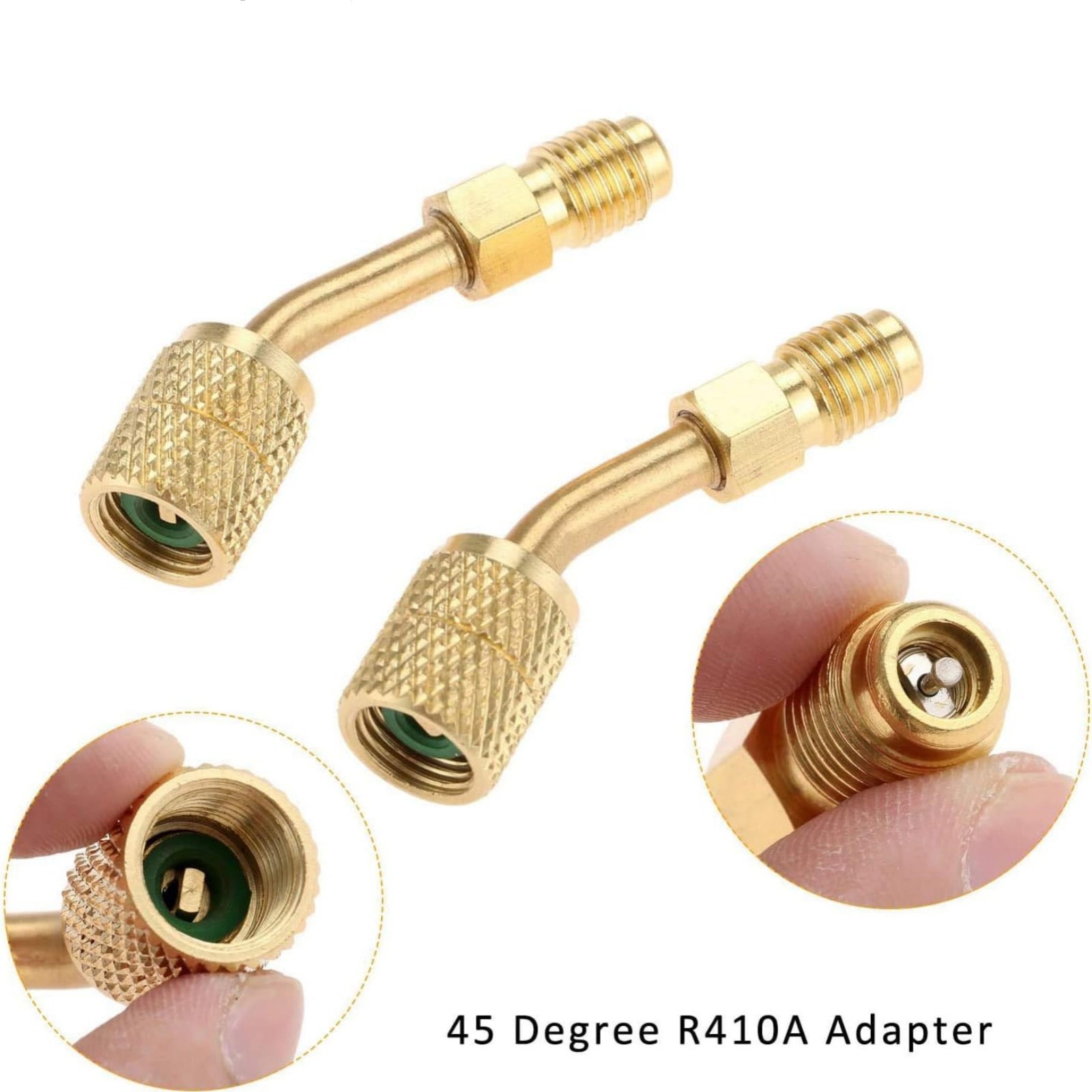 R410A Adapter Kit Mini Split Adapter With Thread: 1/4″ Male, 5/16″ Female