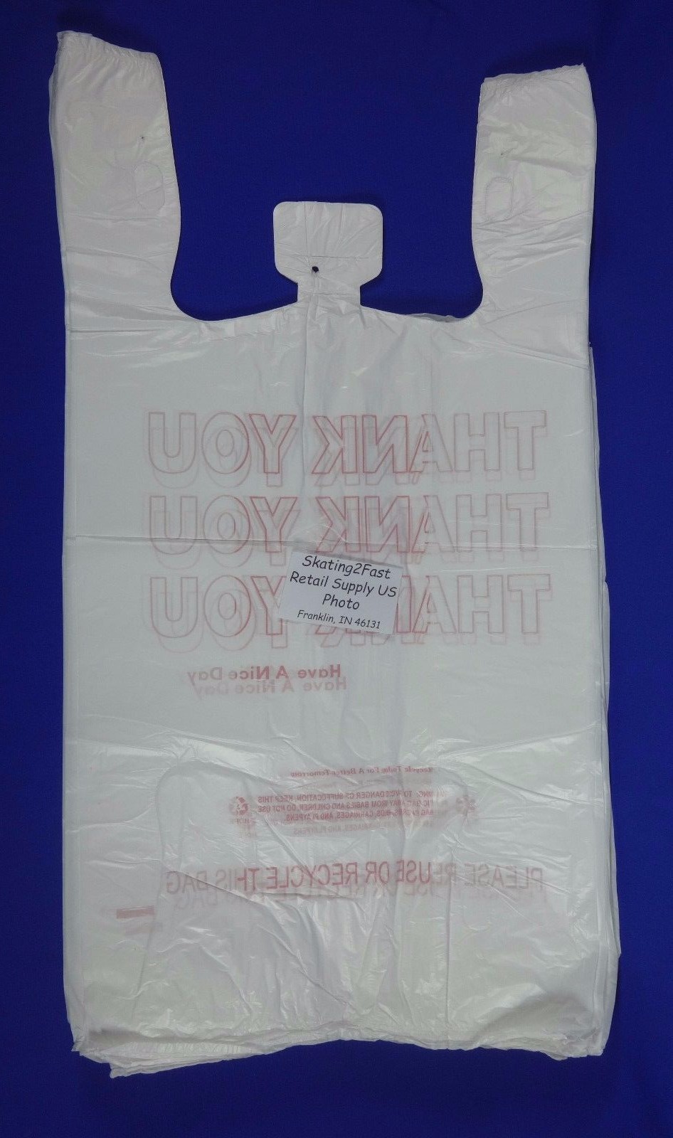 THANK YOU T-Shirt 1/6 Barrel Bags 11.5″ x 6.5″ x 22″ Plastic Retail Shopping