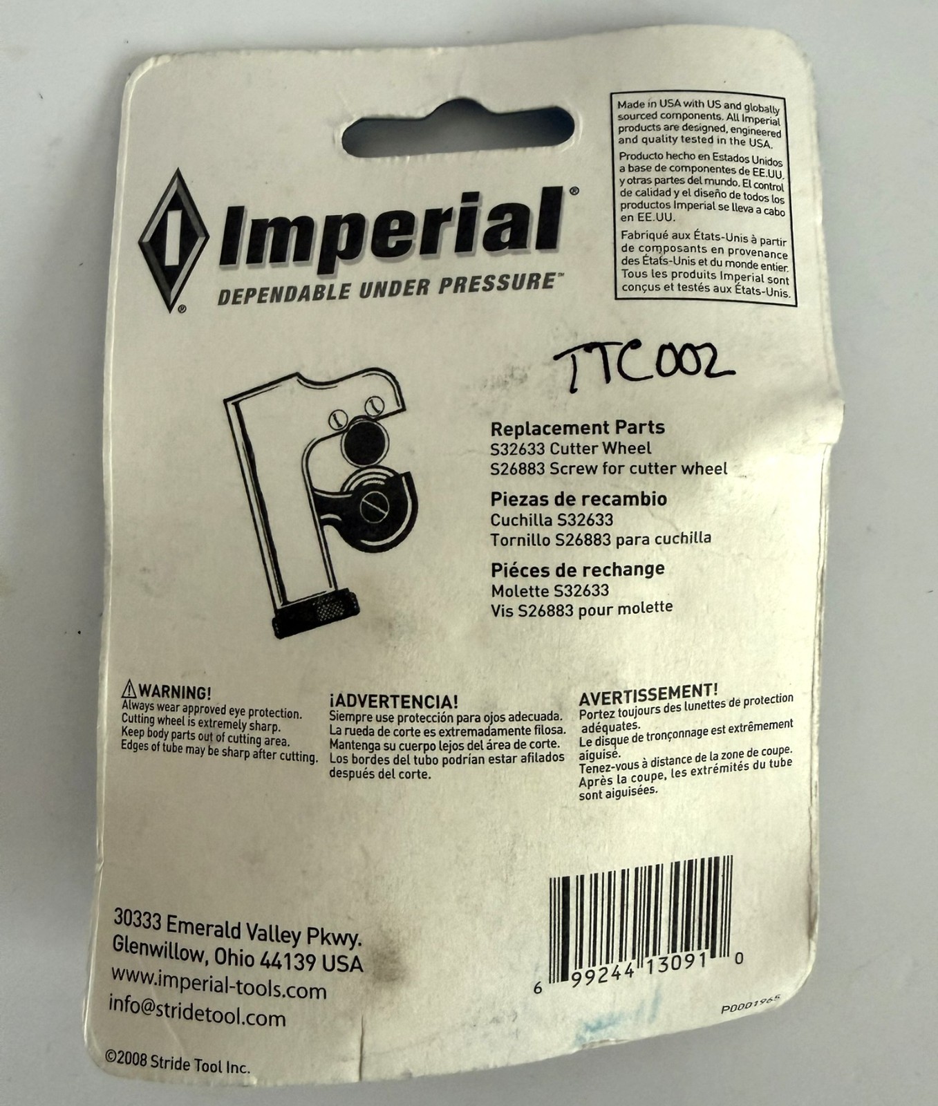 IMPERIAL TUBE CUTTER LOT of 3 CUTTERS and 2 SERVICE KITS EXTRA BLADES PIPE HVAC
