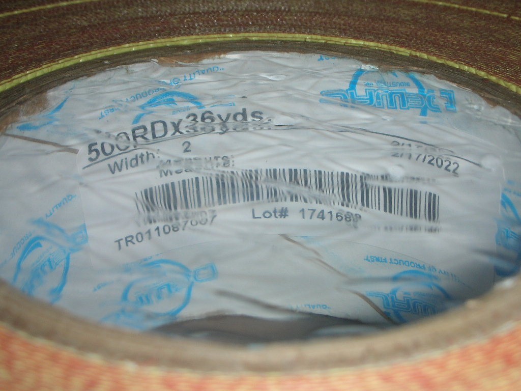Dewal Fluorolin DW500RD Hi-Temp Plasma Grit Blast Tape 2″ x 36-Yards DOM:2022