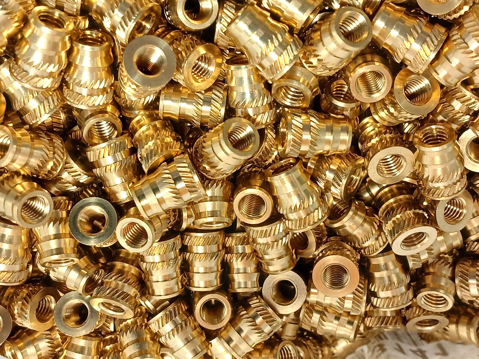 100 pcs #10-32 Brass Threaded Tapered Heat-Set Inserts for Plastic 3D Printing