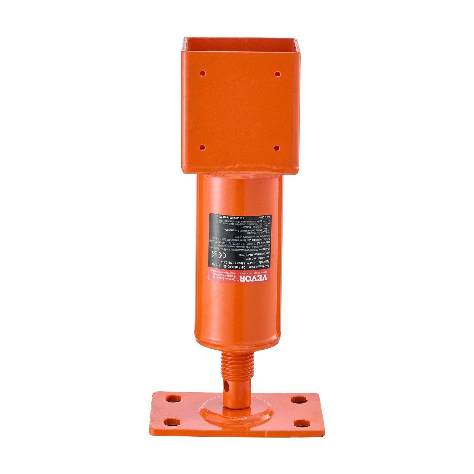 4×4 13.2-18.7in height 24700lb capacity adjustable screw jack post for leveling